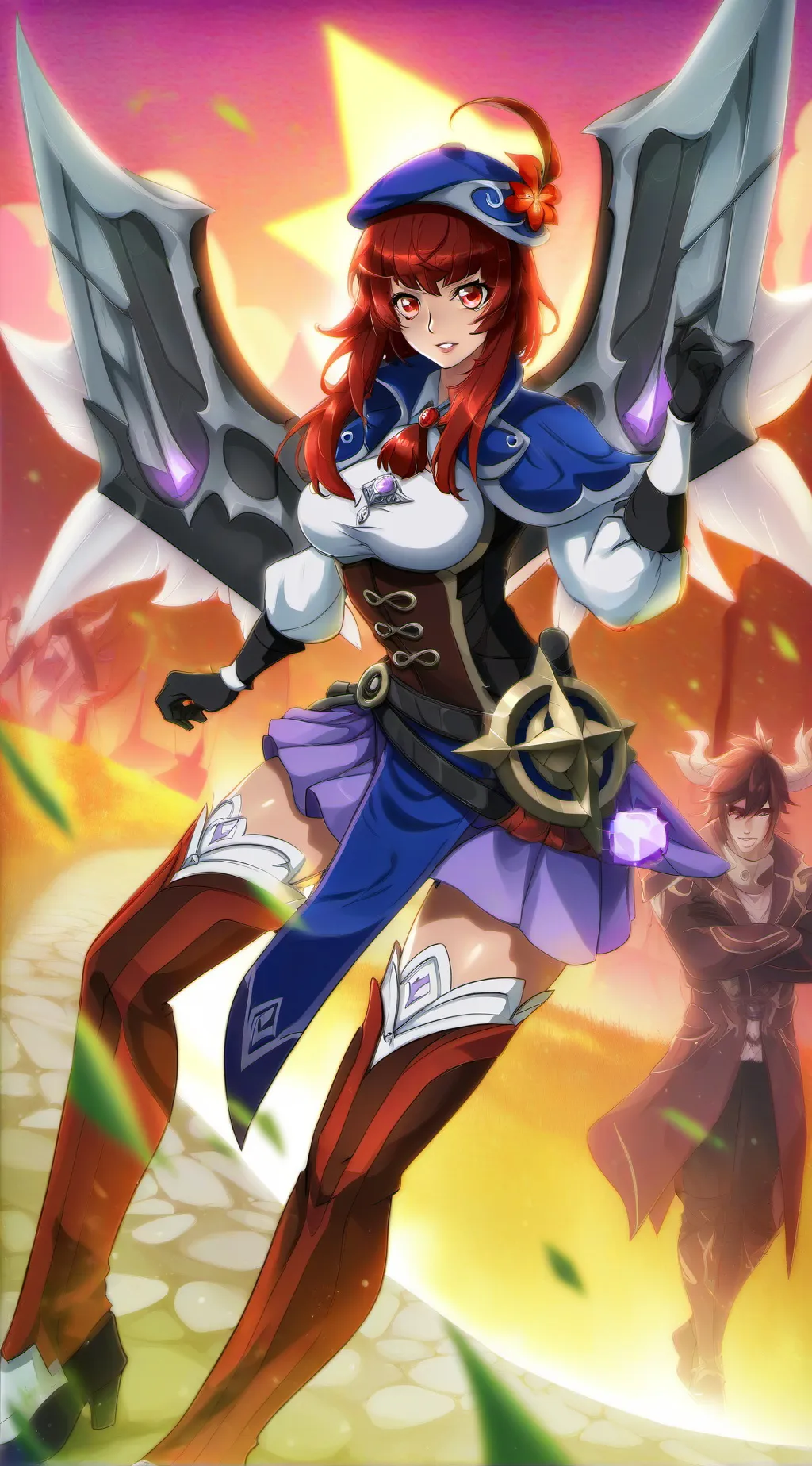 ai character: Titan speakerwoman background