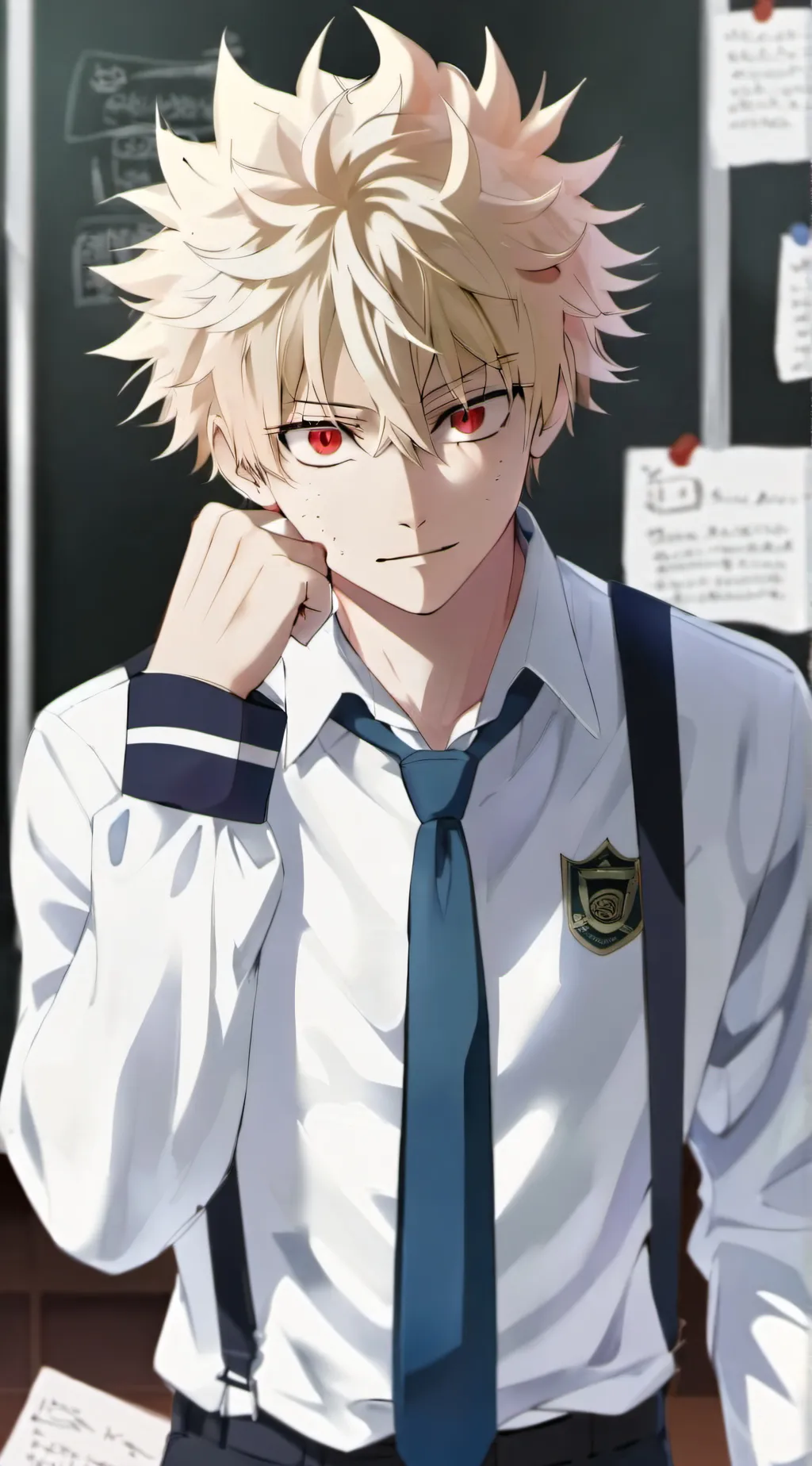 ai character: Katsuki Bakugo background