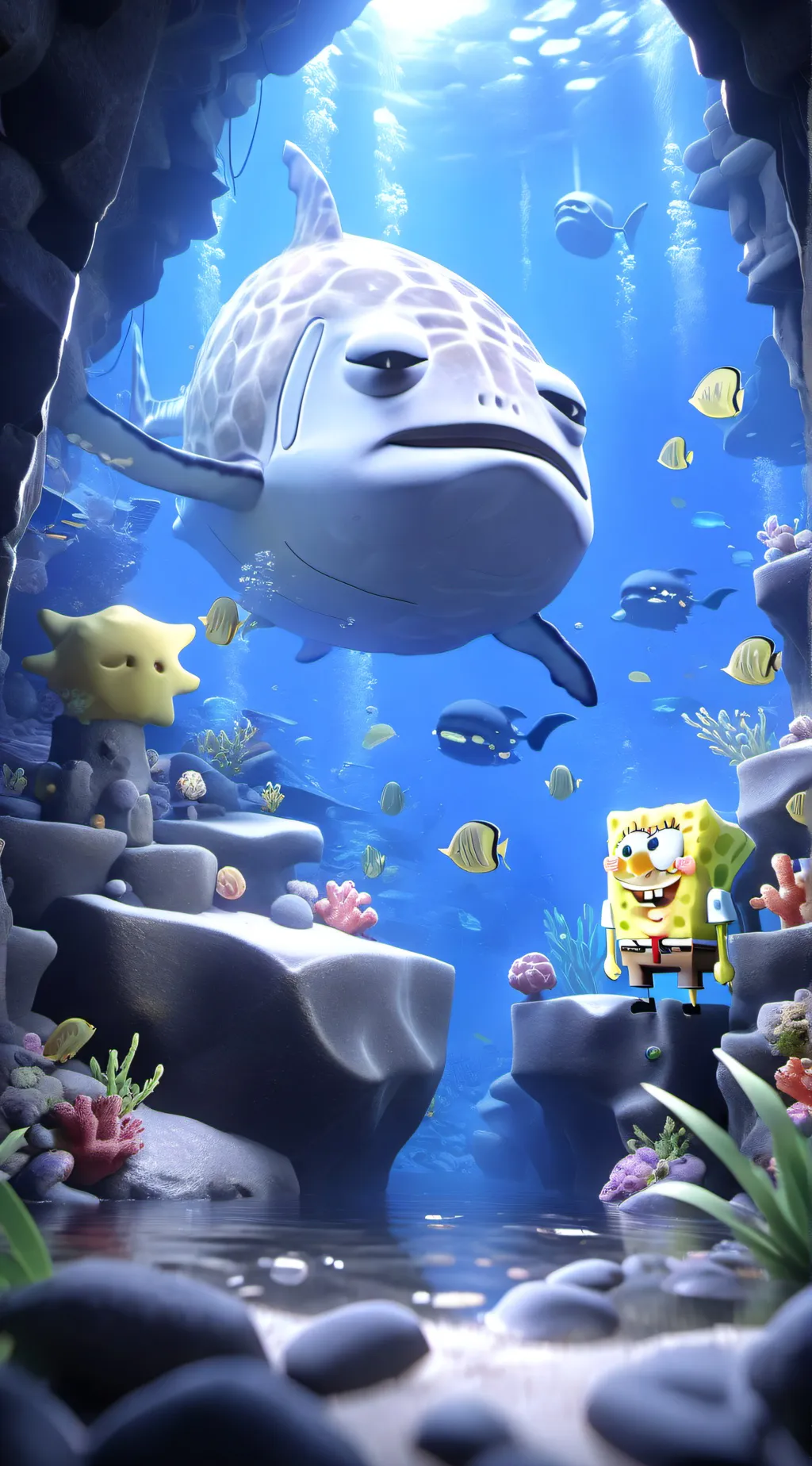 ai character: SpongeBob background