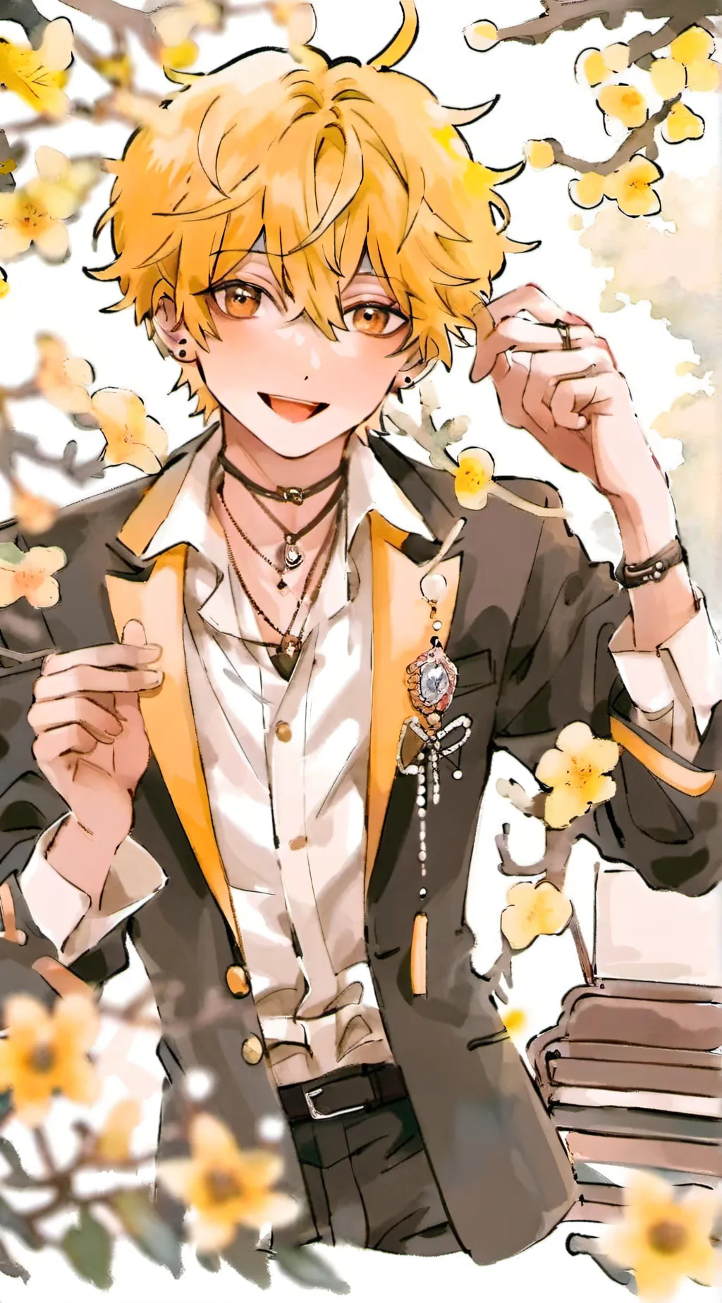 ai character: sun/Moon and solar background