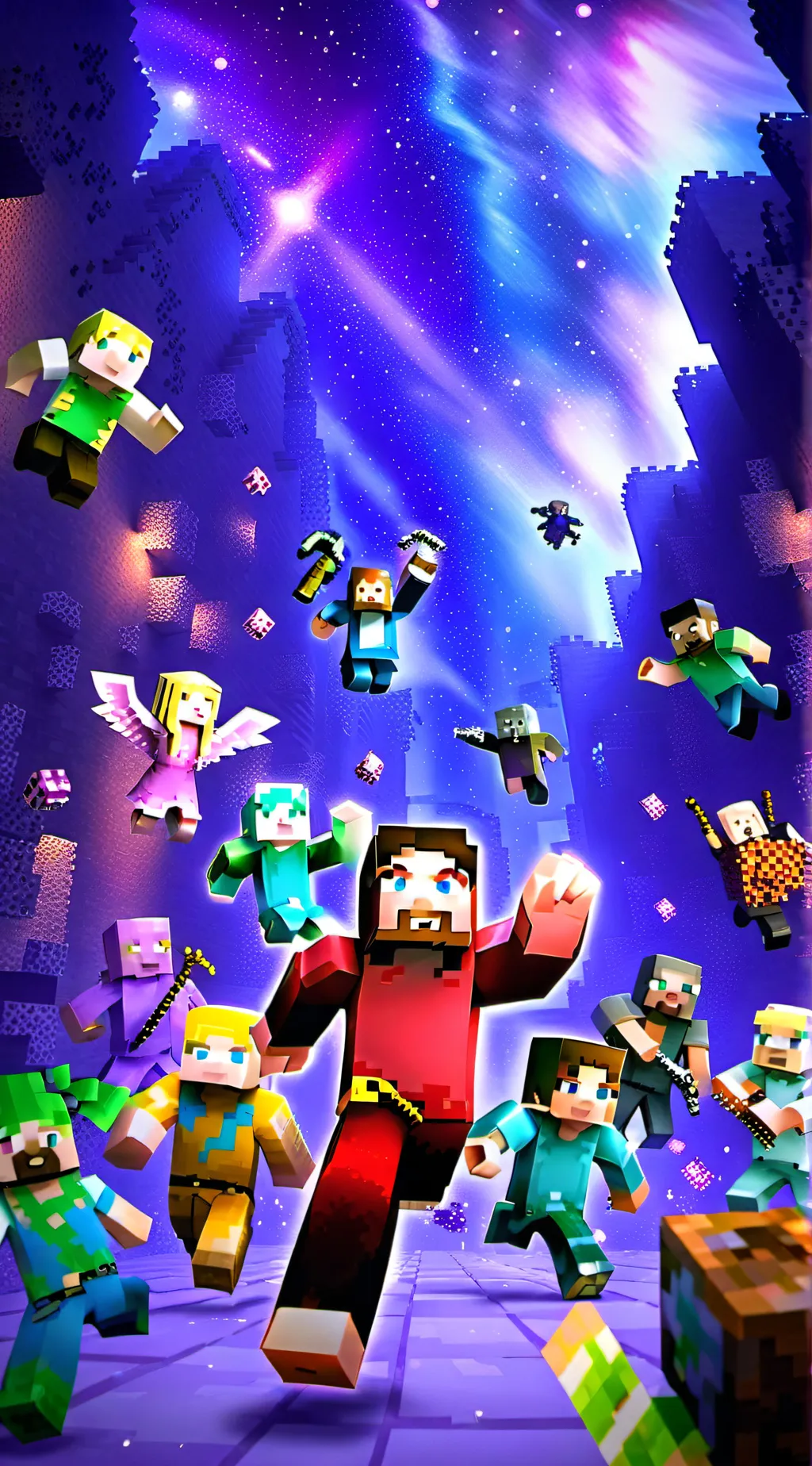 ai character: minecraft manhunt background