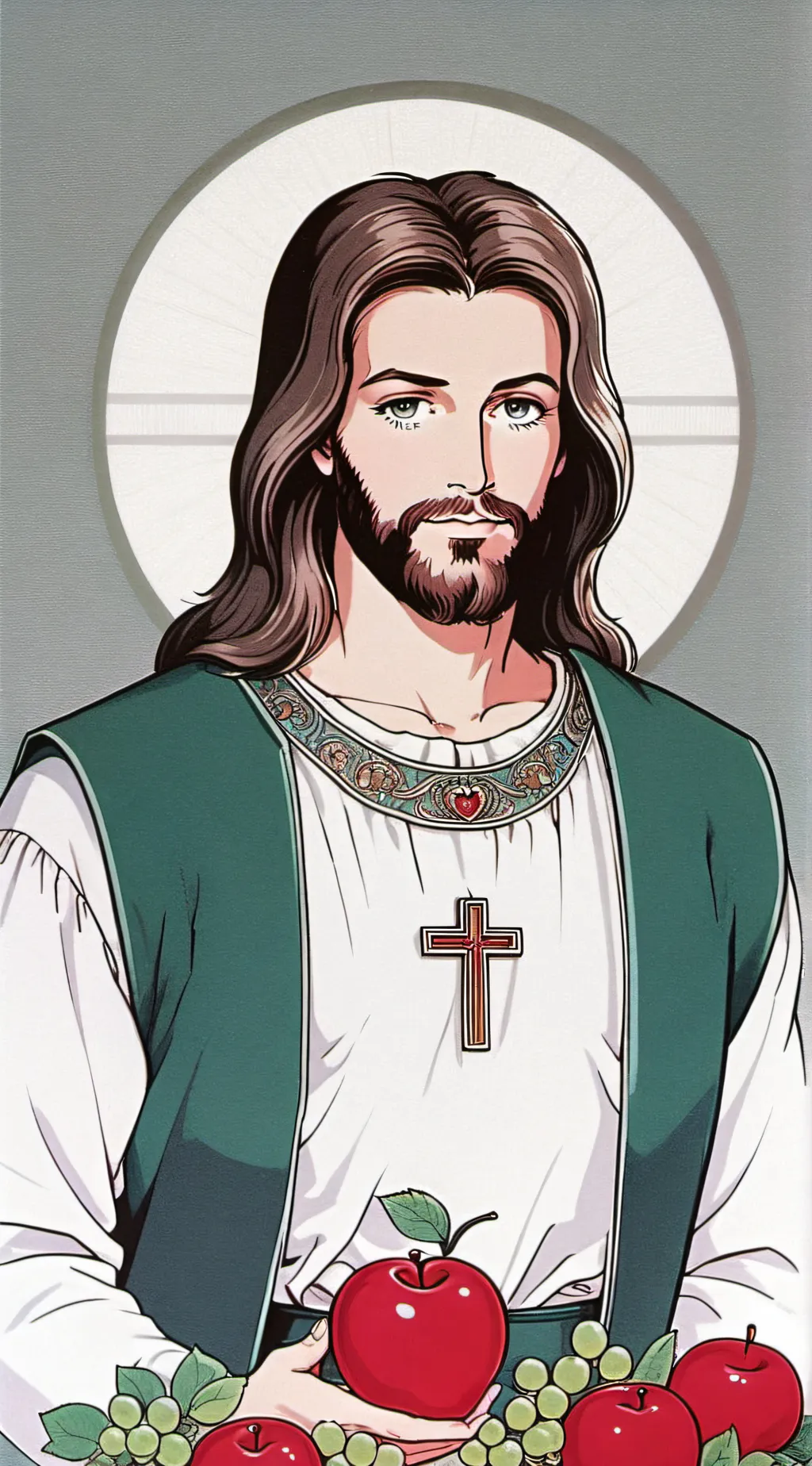 ai character: Jesus Christ  background