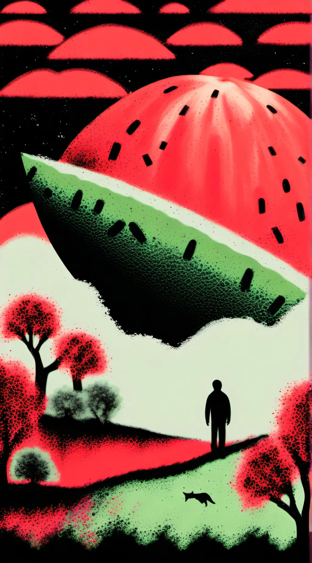 ai character: ￼melon playground  background