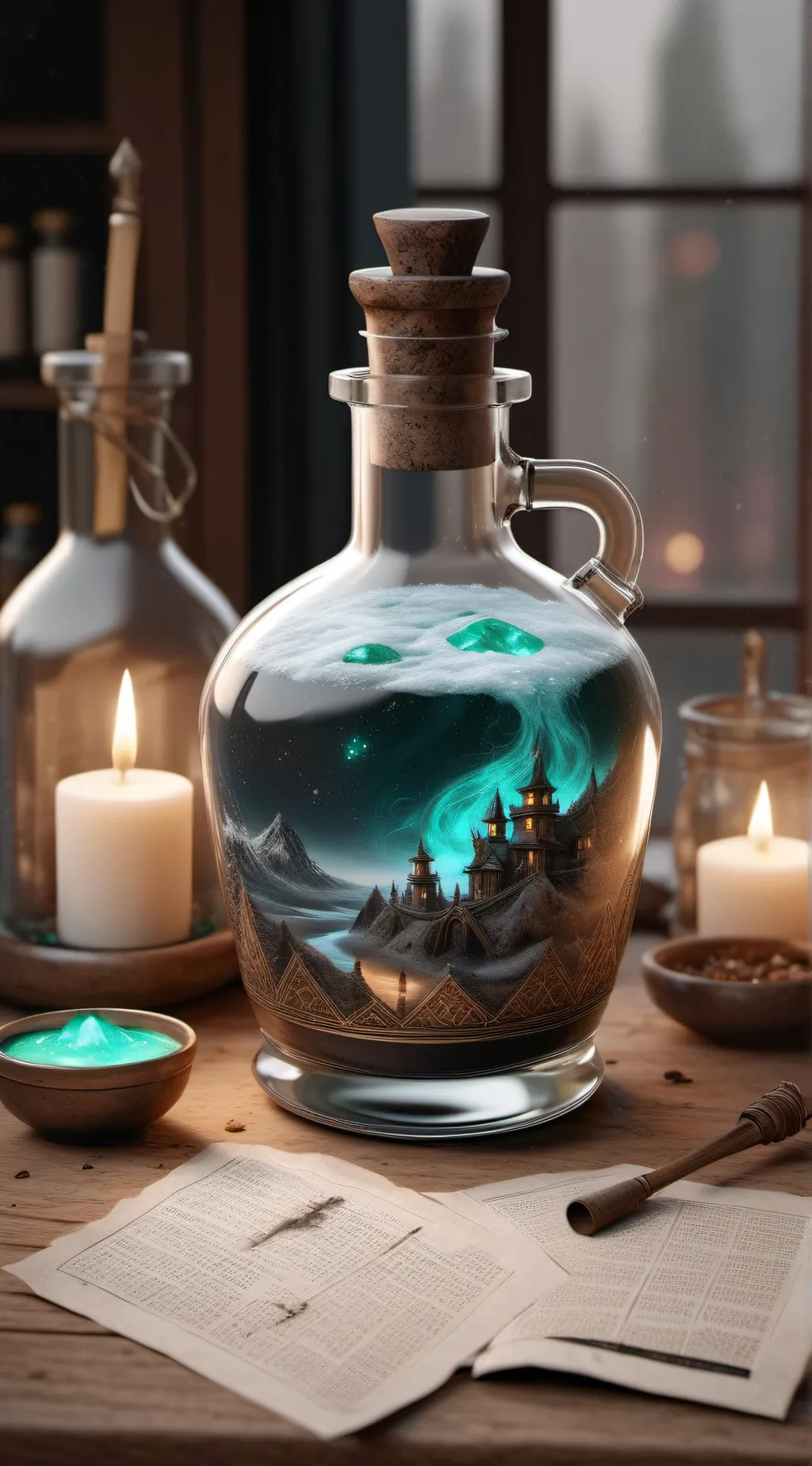 ai character: chest potion background