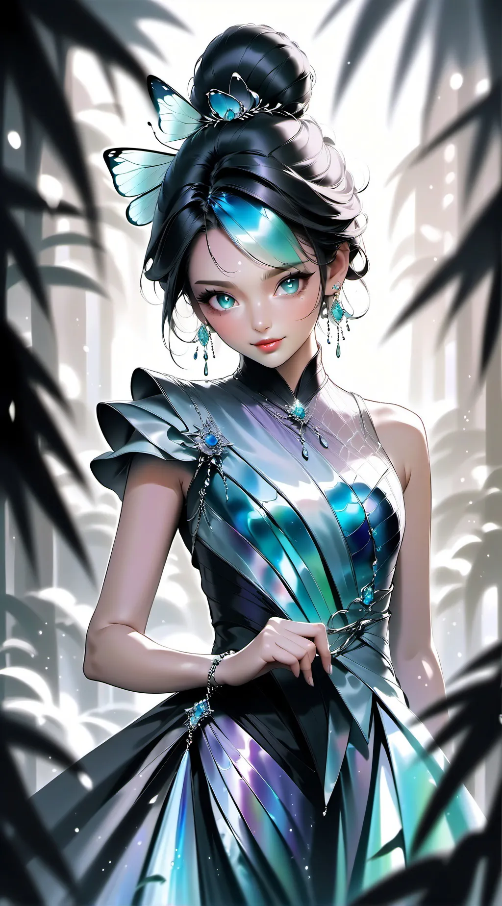 ai character: Mha prom background