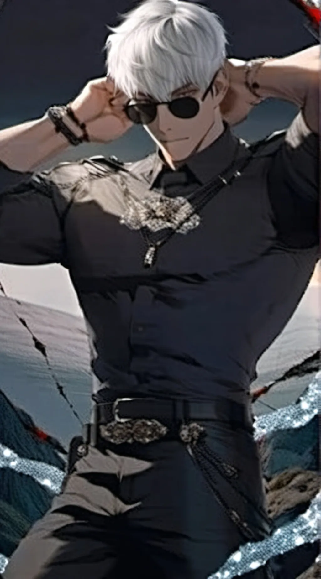 ai character: Satoru gojo  background