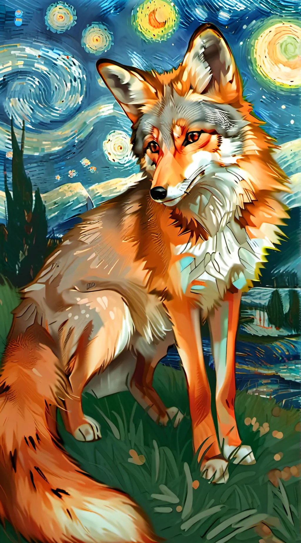 ai character: Frowny fix background