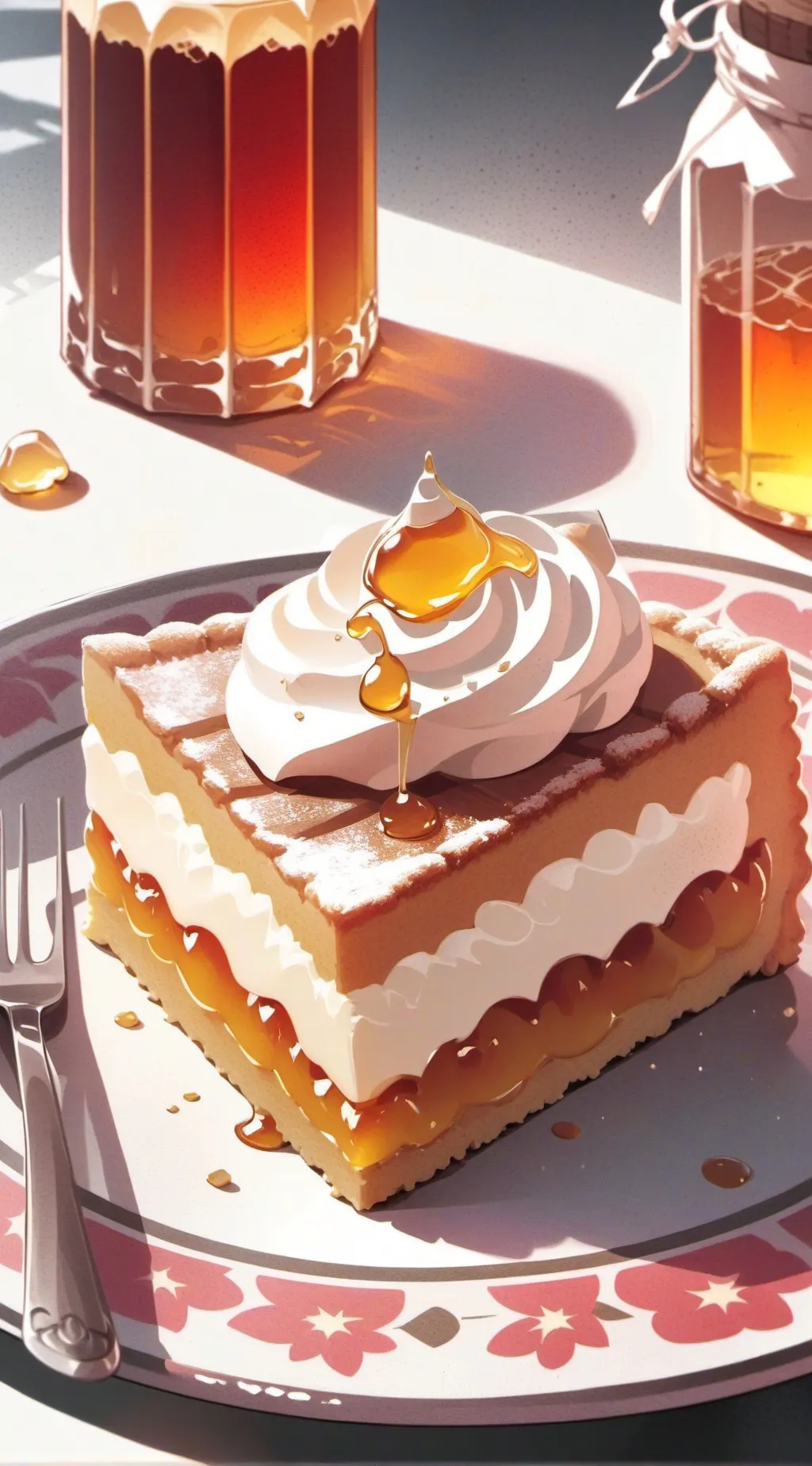 ai character: Honey pie 🥧🍯 background