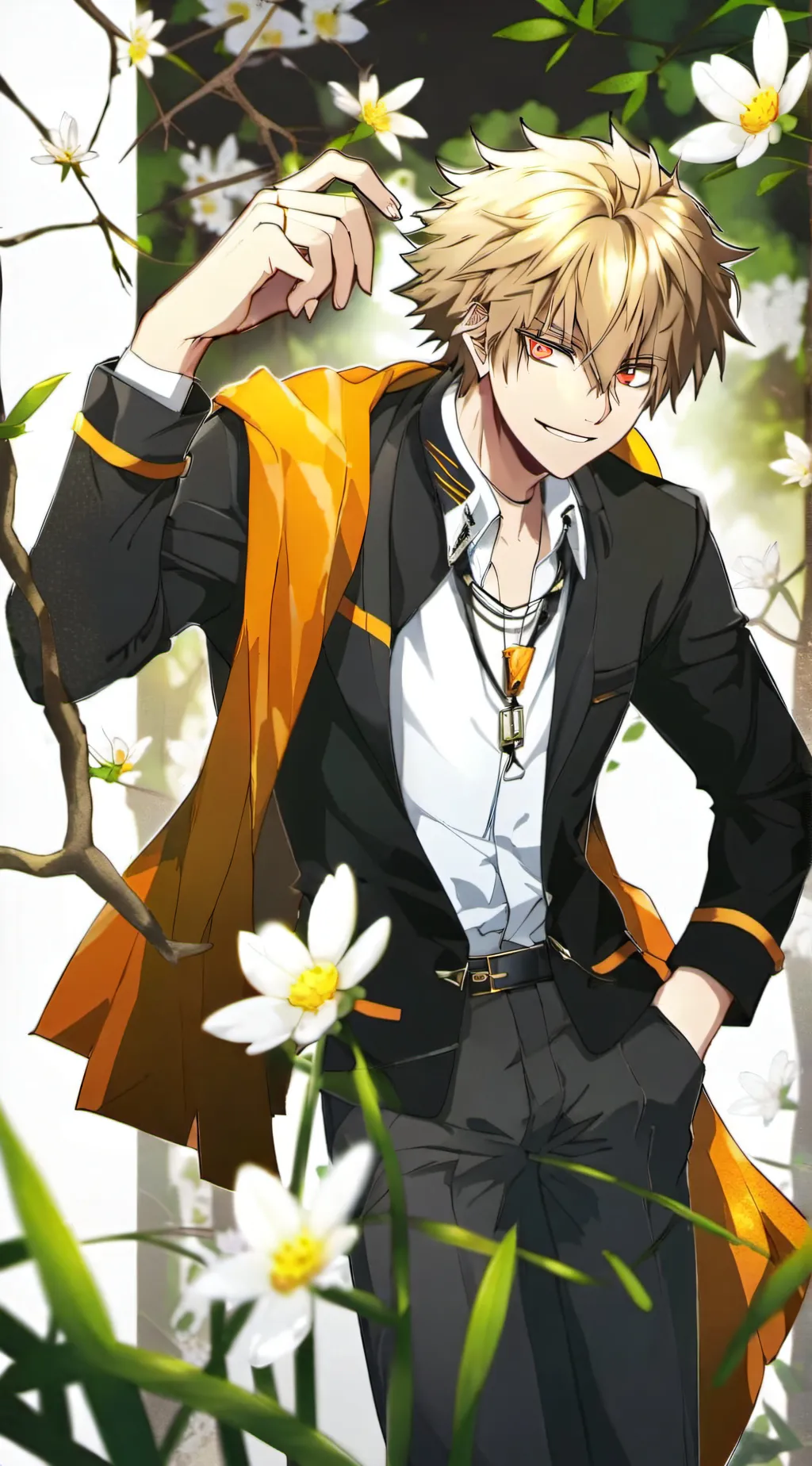 ai character: Bakugou Katsuki background