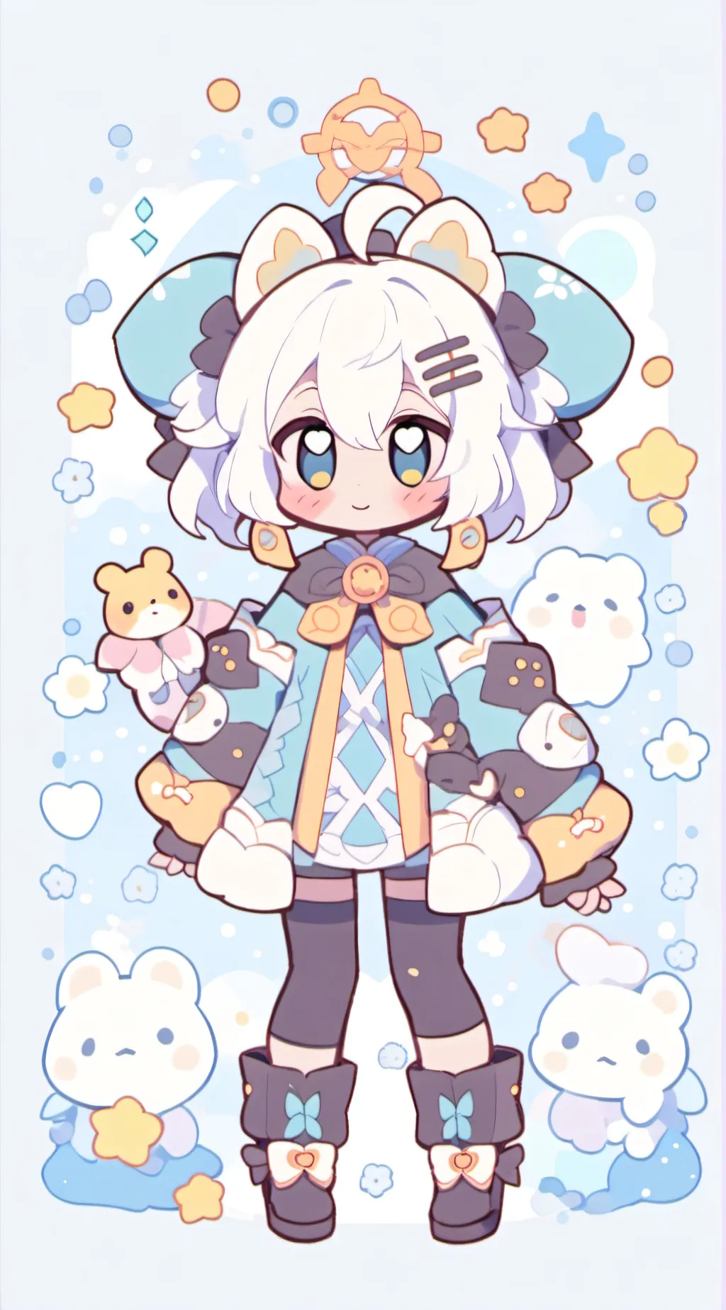 ai character: Ft foxy+ft Freddy background