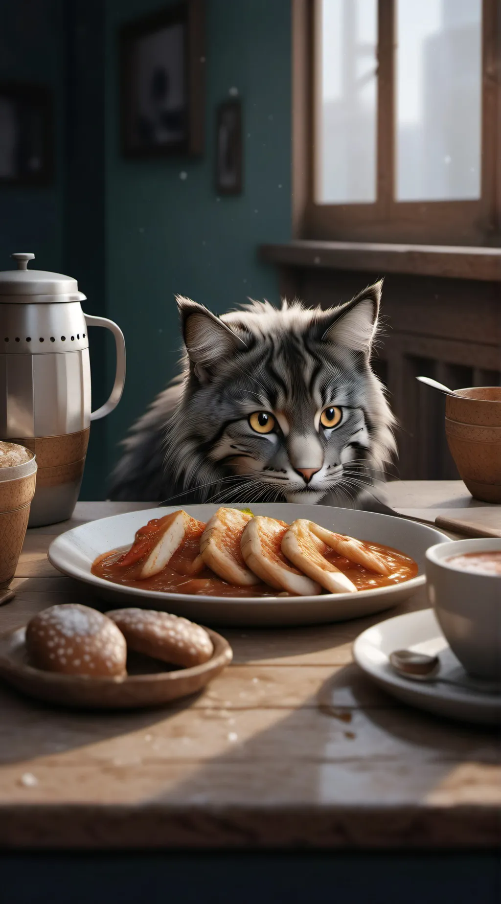 ai character: Ghost face background