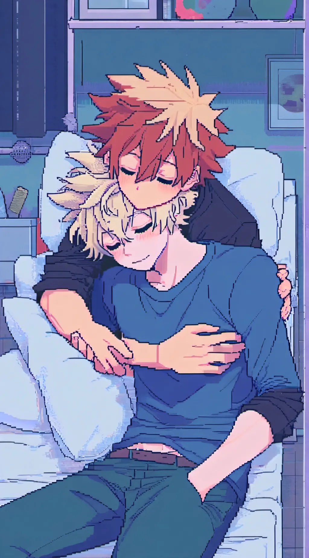 ai character: Bakugo & Kirishima background