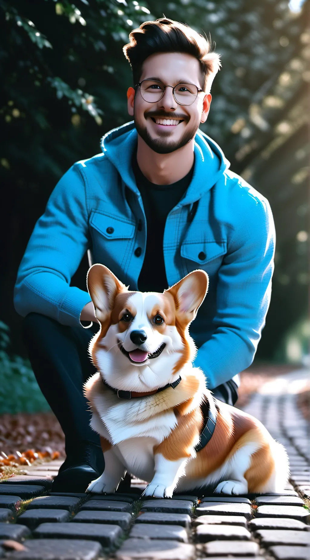 ai character: patrick corgi background