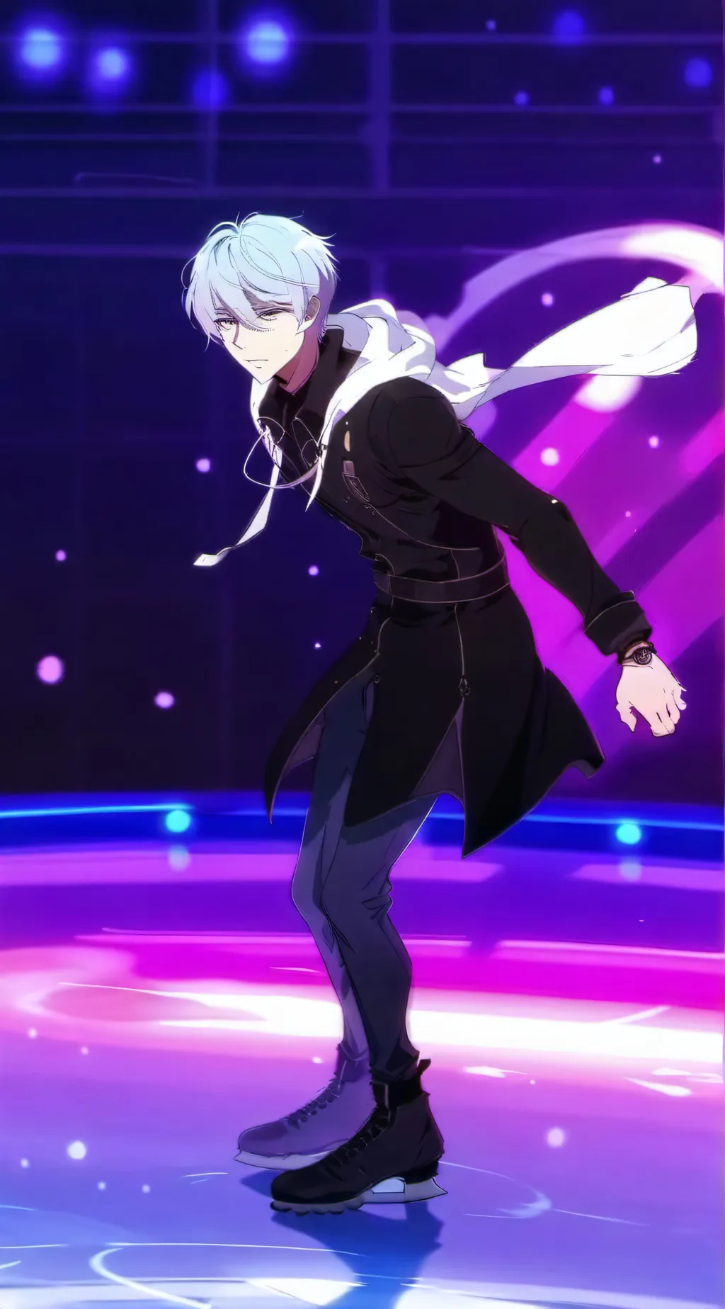 ai character: leo on ice background