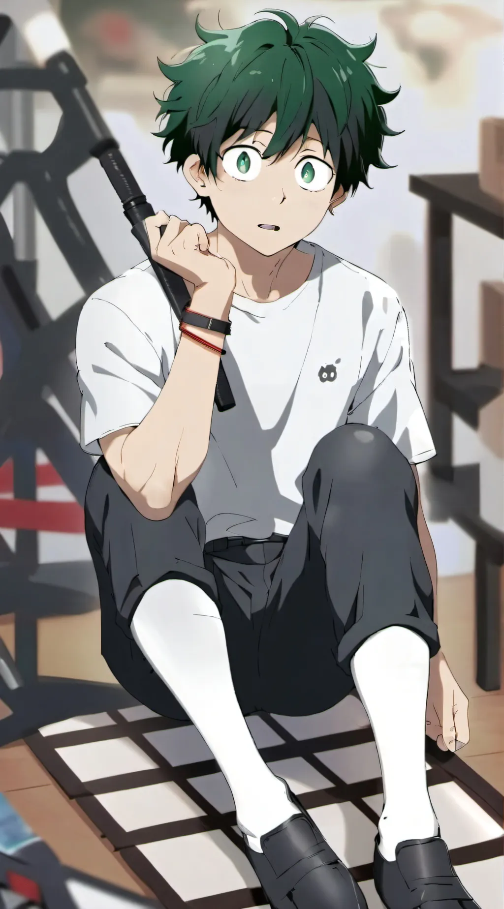 ai character: deku  background