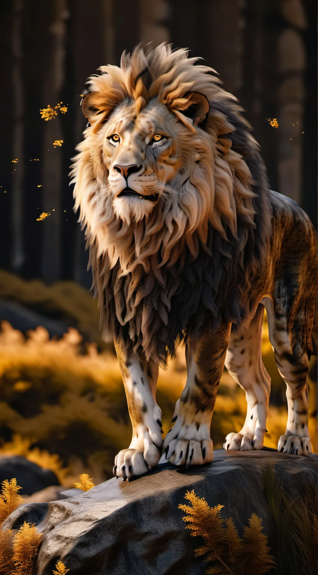 ai character: secondhand lions background