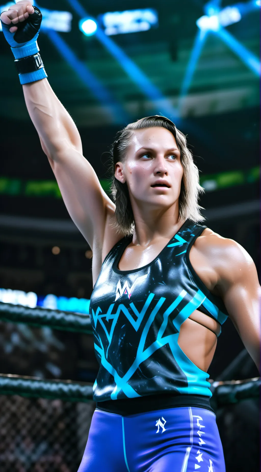 ai character: Rhea ripley background