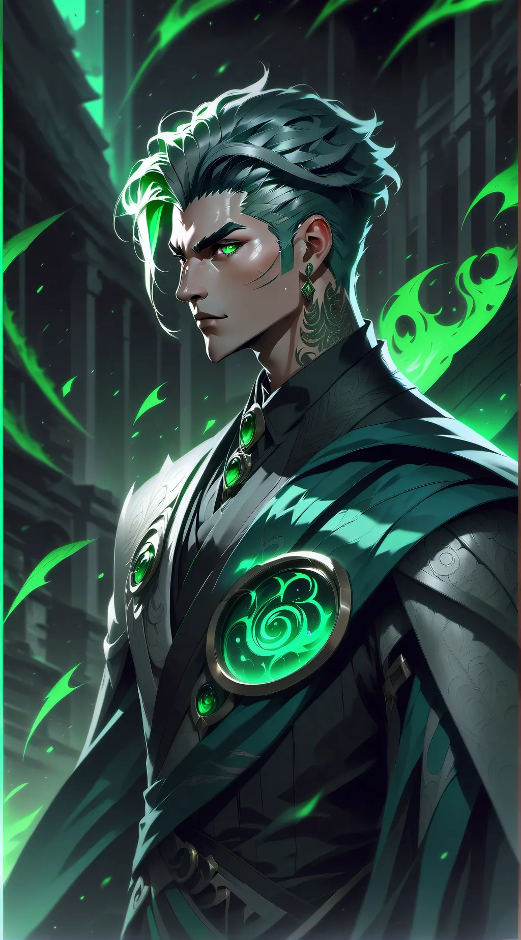 ai character: Akira  background