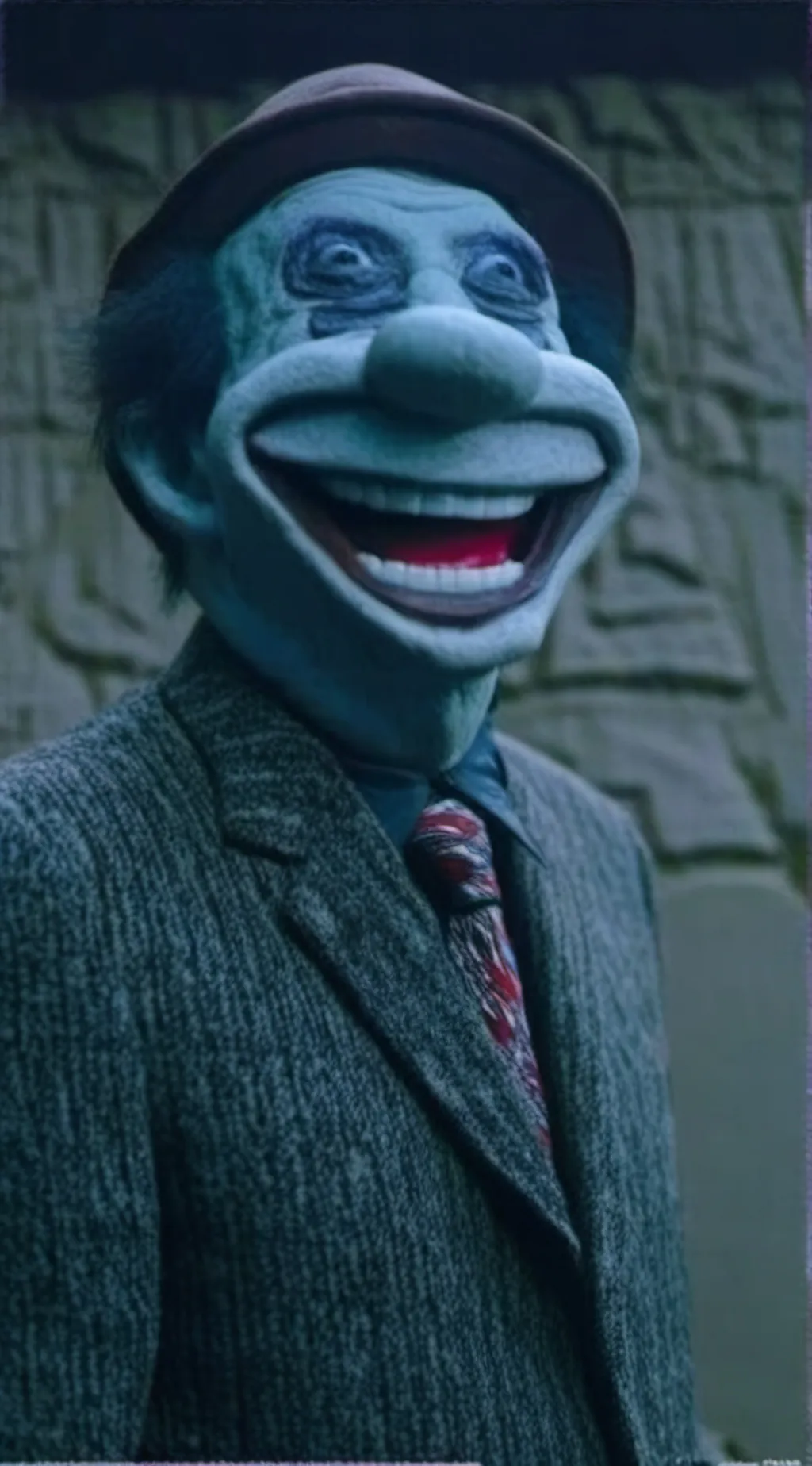 ai character: Mr creepy chuckler background