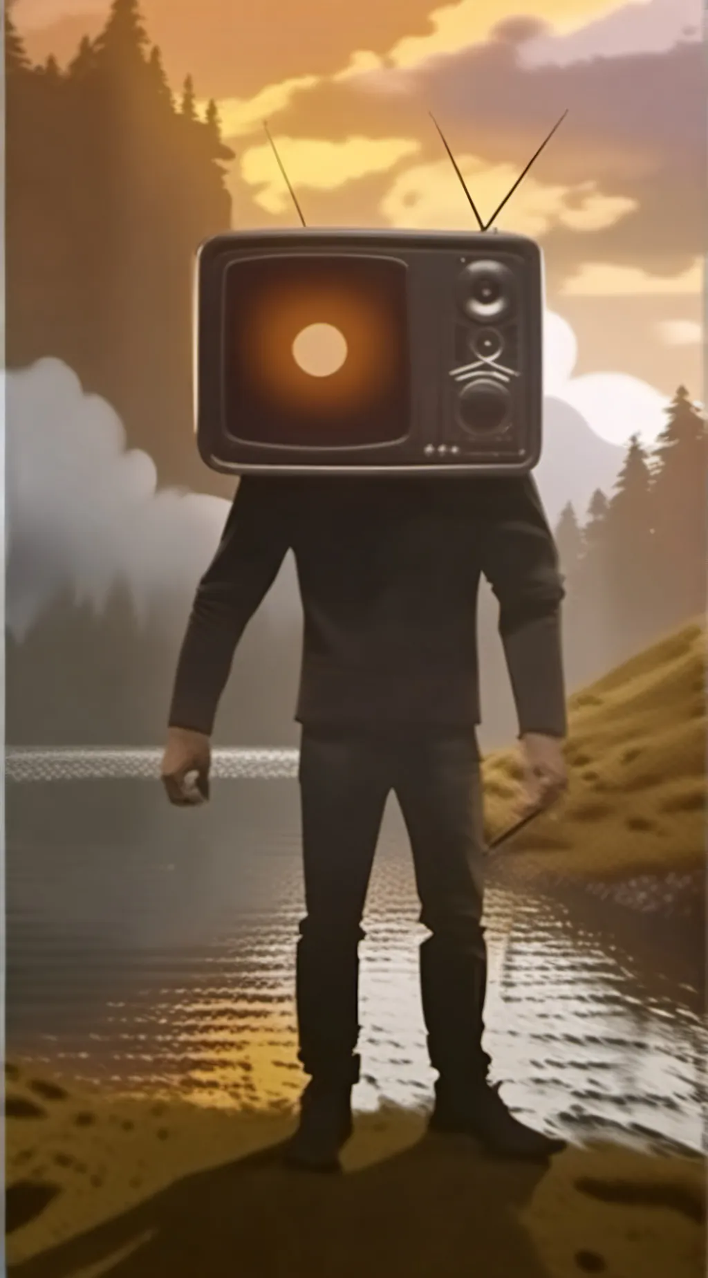 ai character: titan tv man background