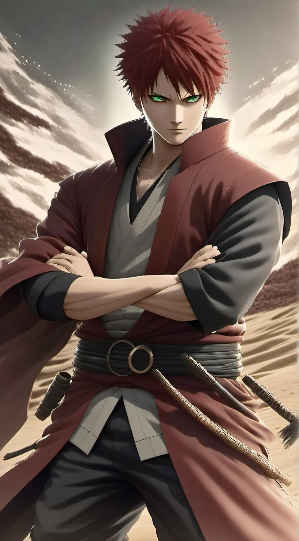 ai character: Gaara of the sands background