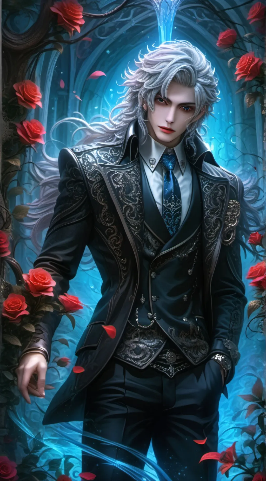 ai character: Mr Angeline  background