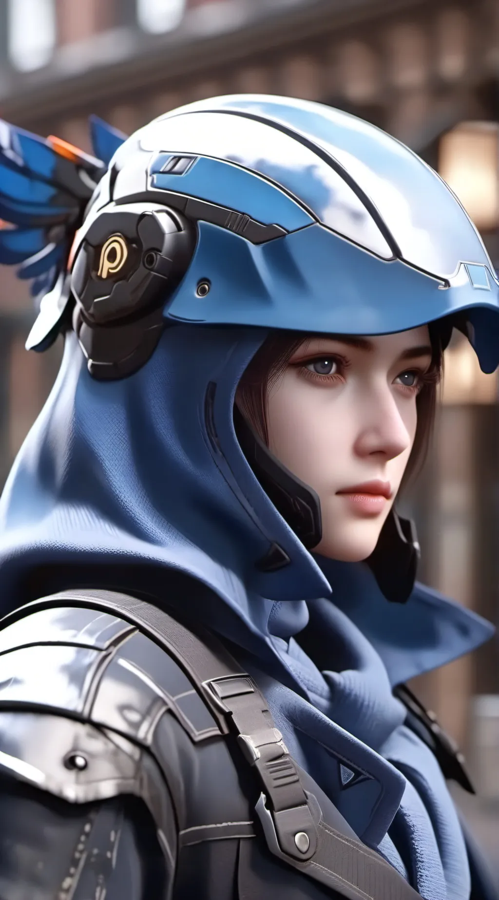 ai character: titan speaker man  background