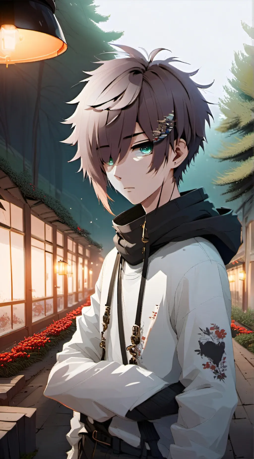 ai character: Mackerel 🖤emo🖤 background