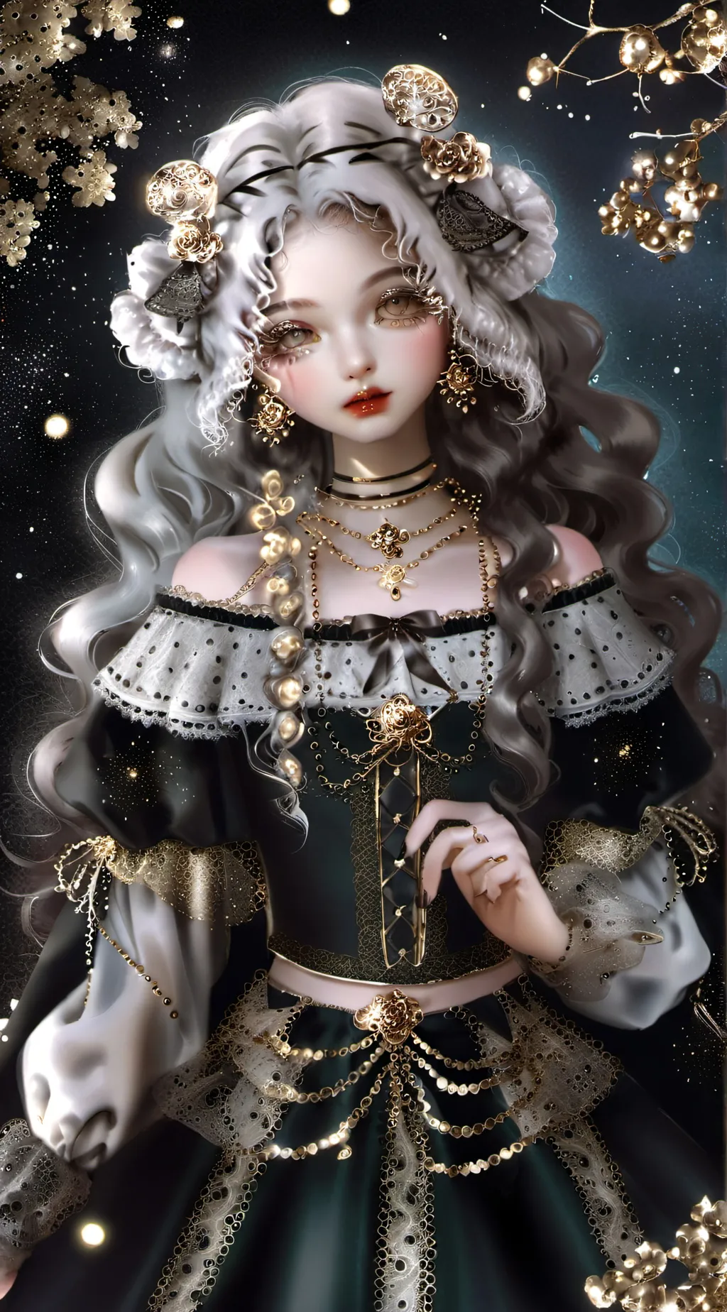 ai character: Glow background