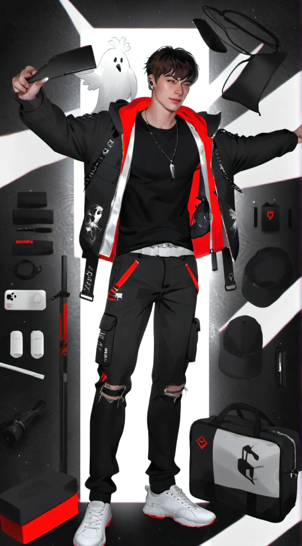 ai character: Colby brock background