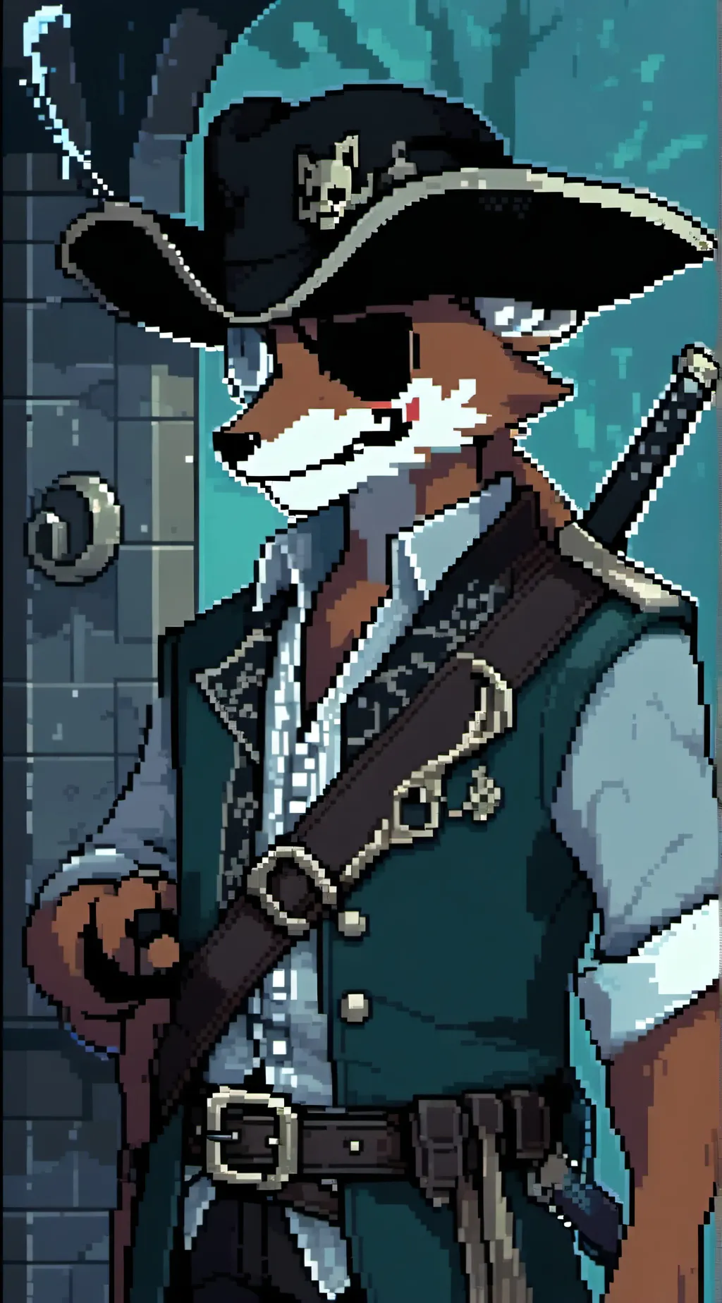 ai character: foxy background