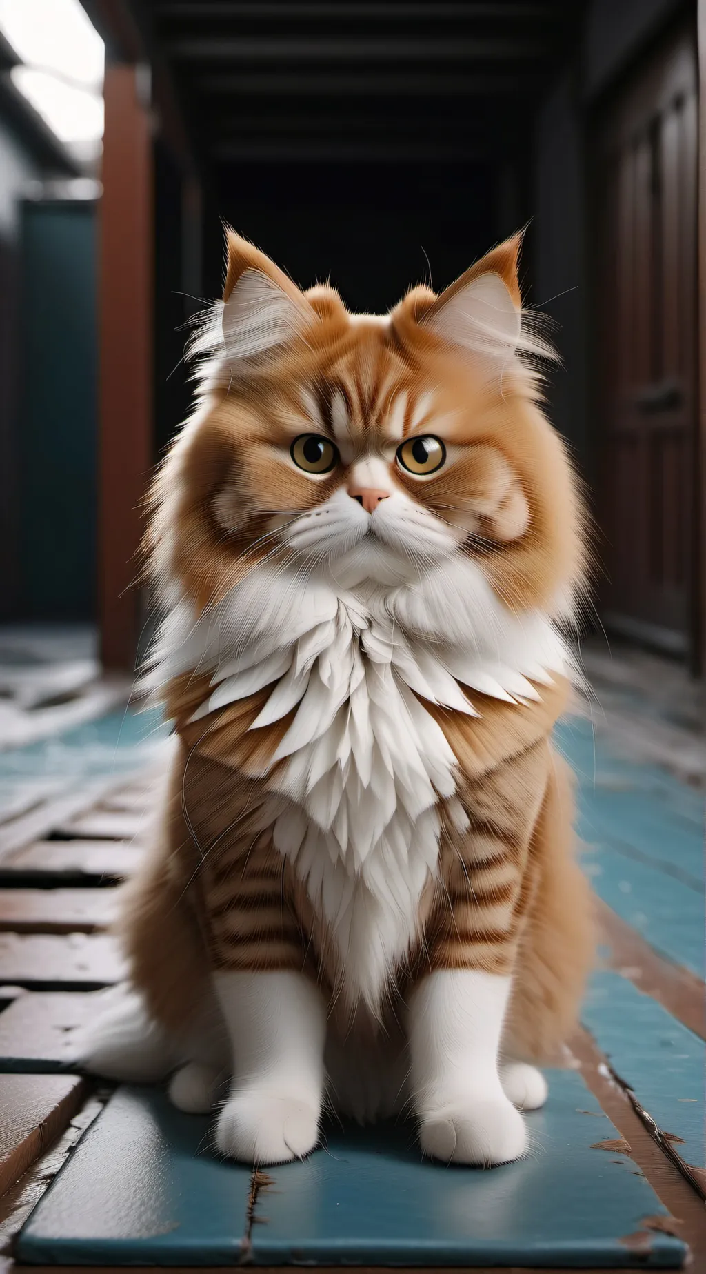 ai character: Garfield  background