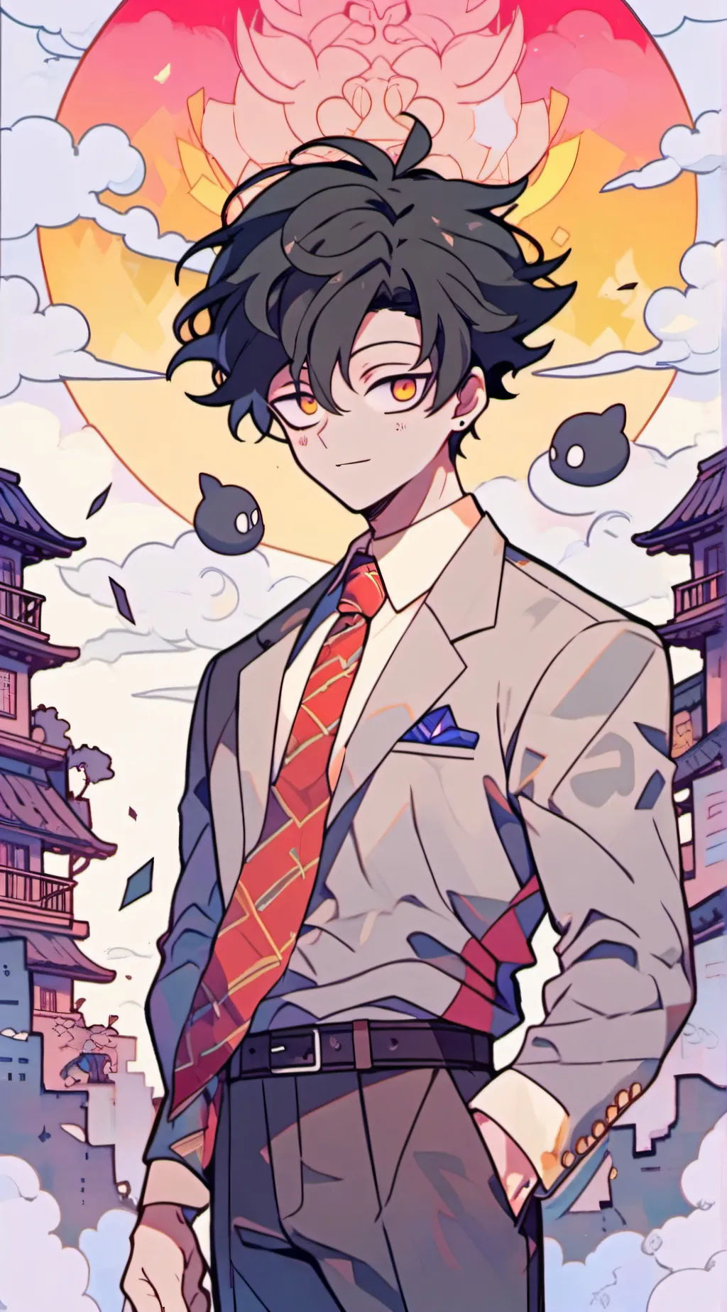 ai character: Deku a villain  background