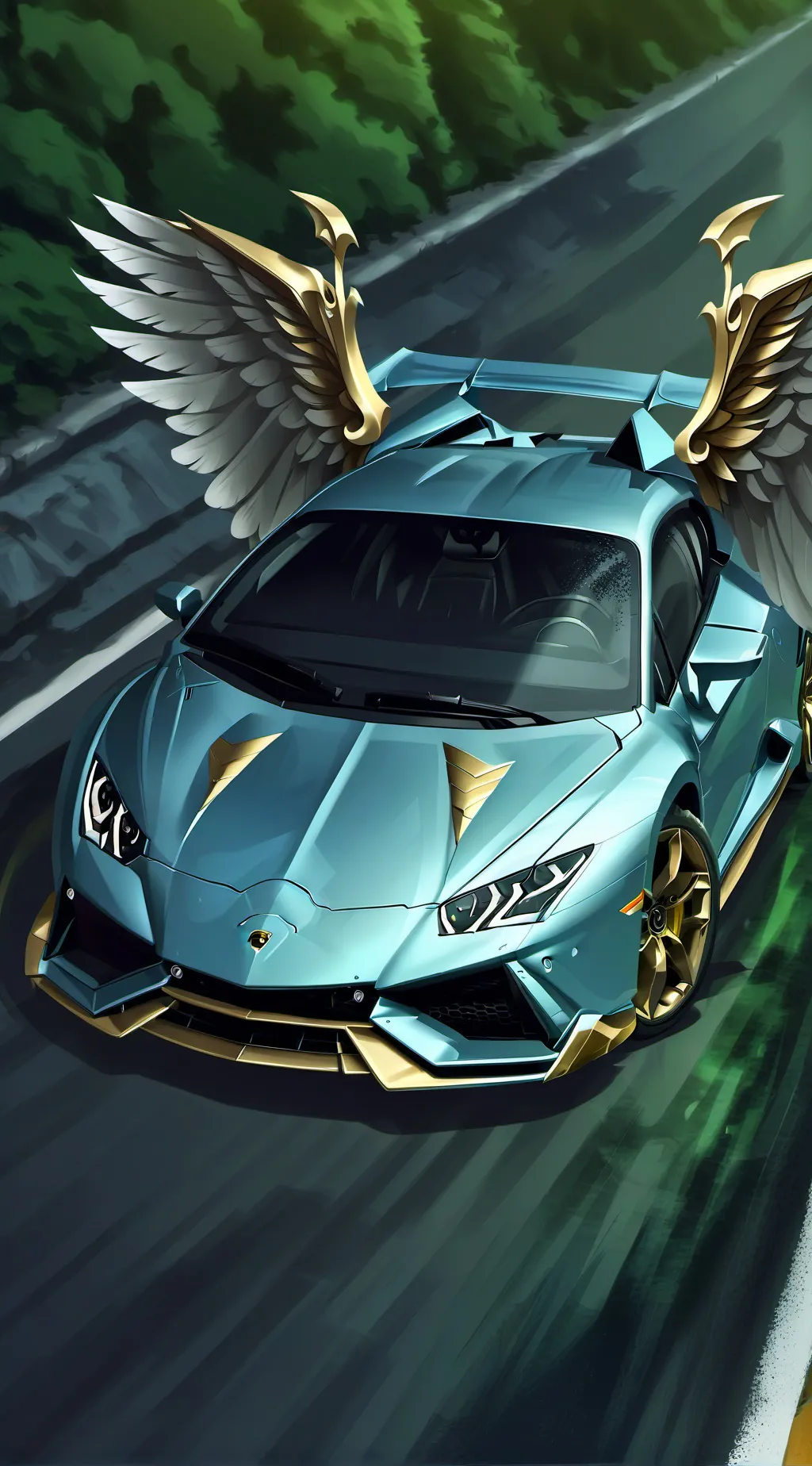 ai character: Lamborghini background