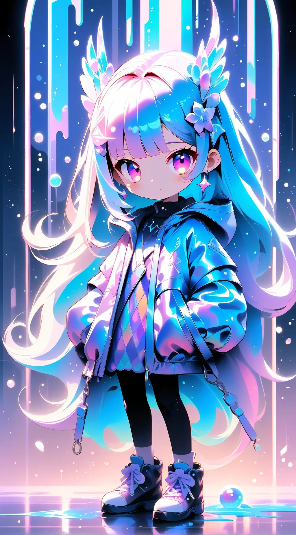 ai character: candy background