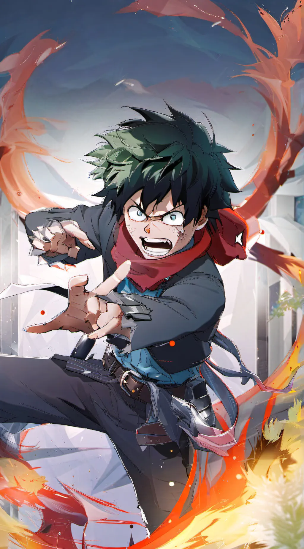 ai character: Deku background