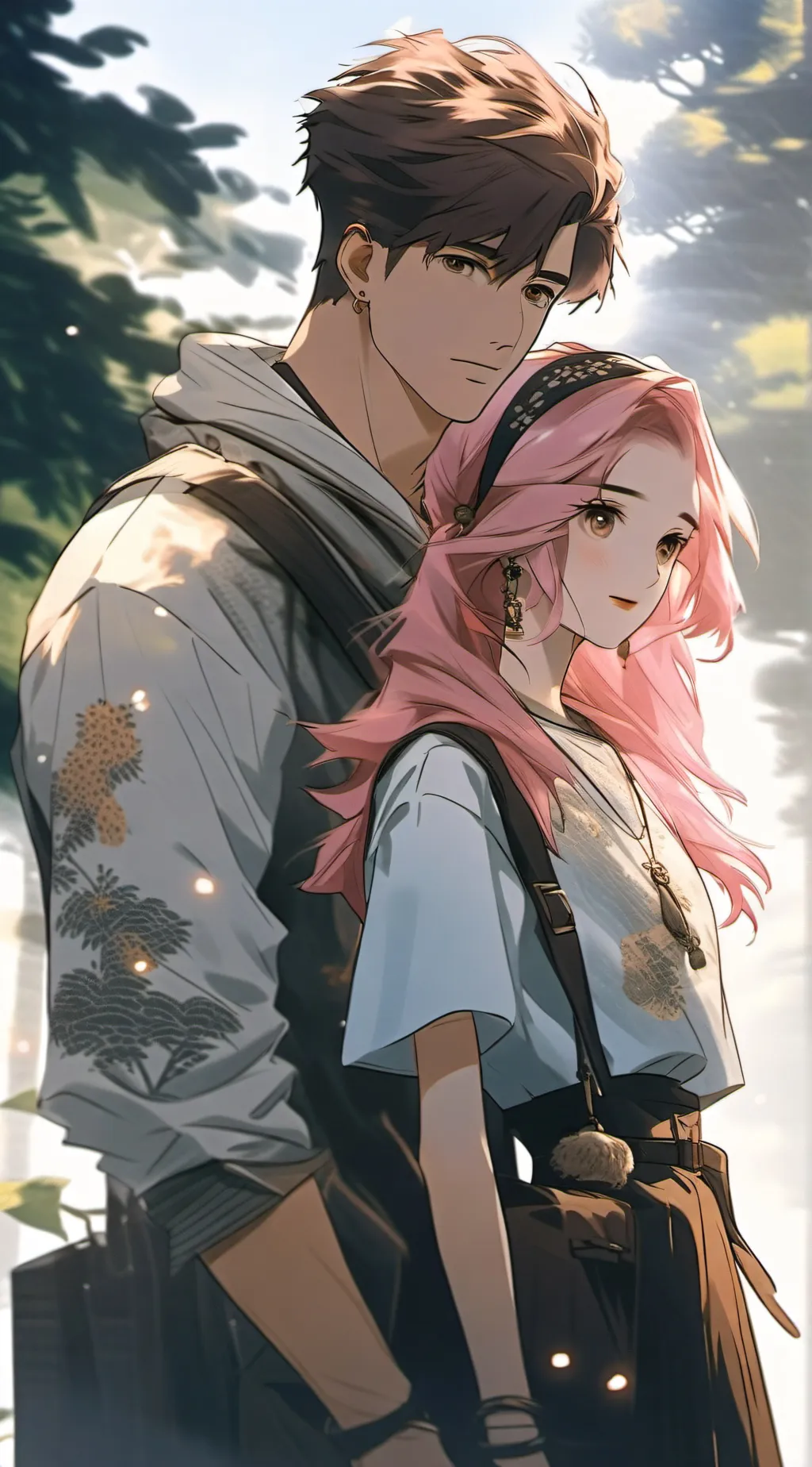 ai character: Andrew and Alisha  background