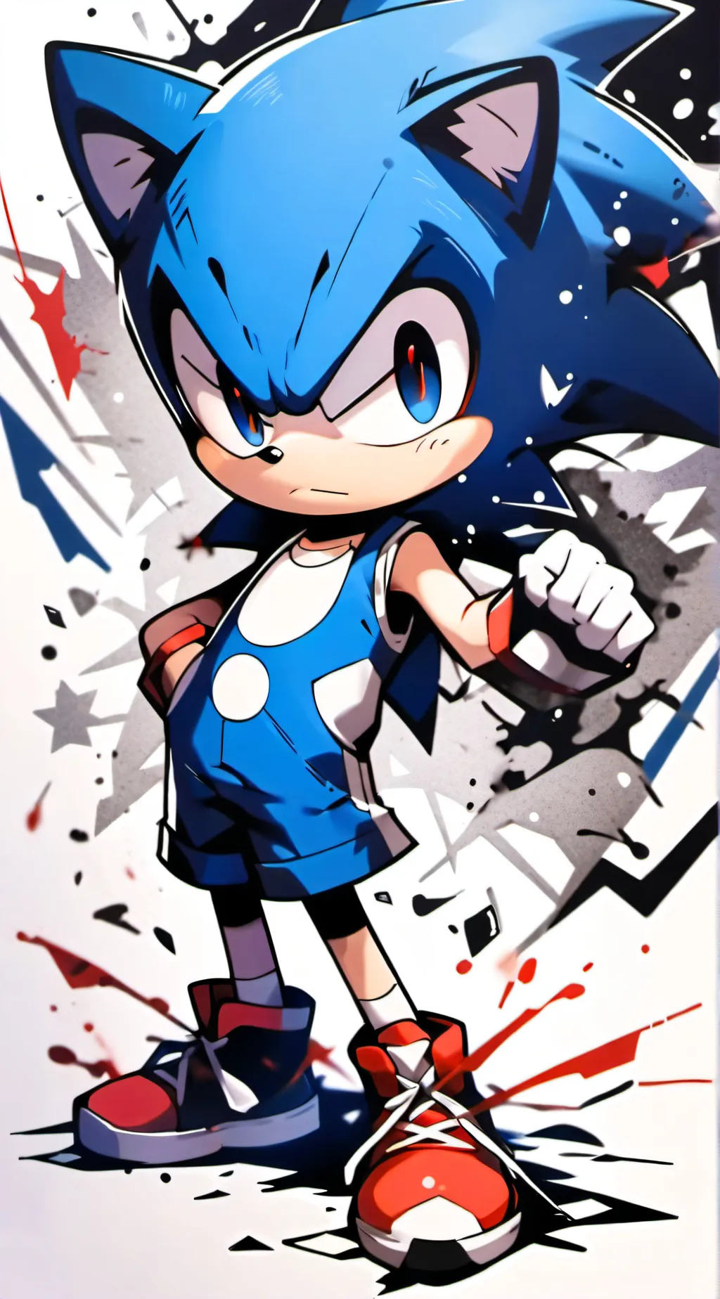 ai character: sonic lil bro background
