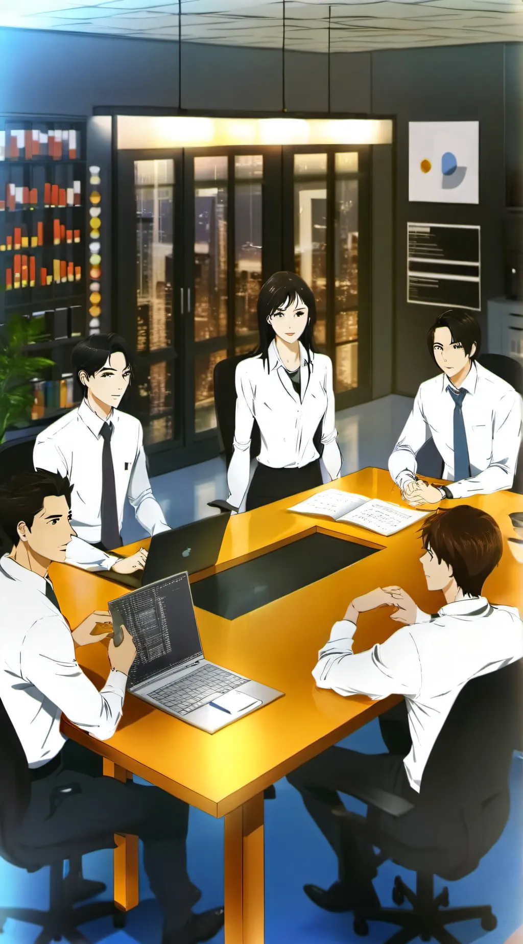 ai character: Mha group chat  background