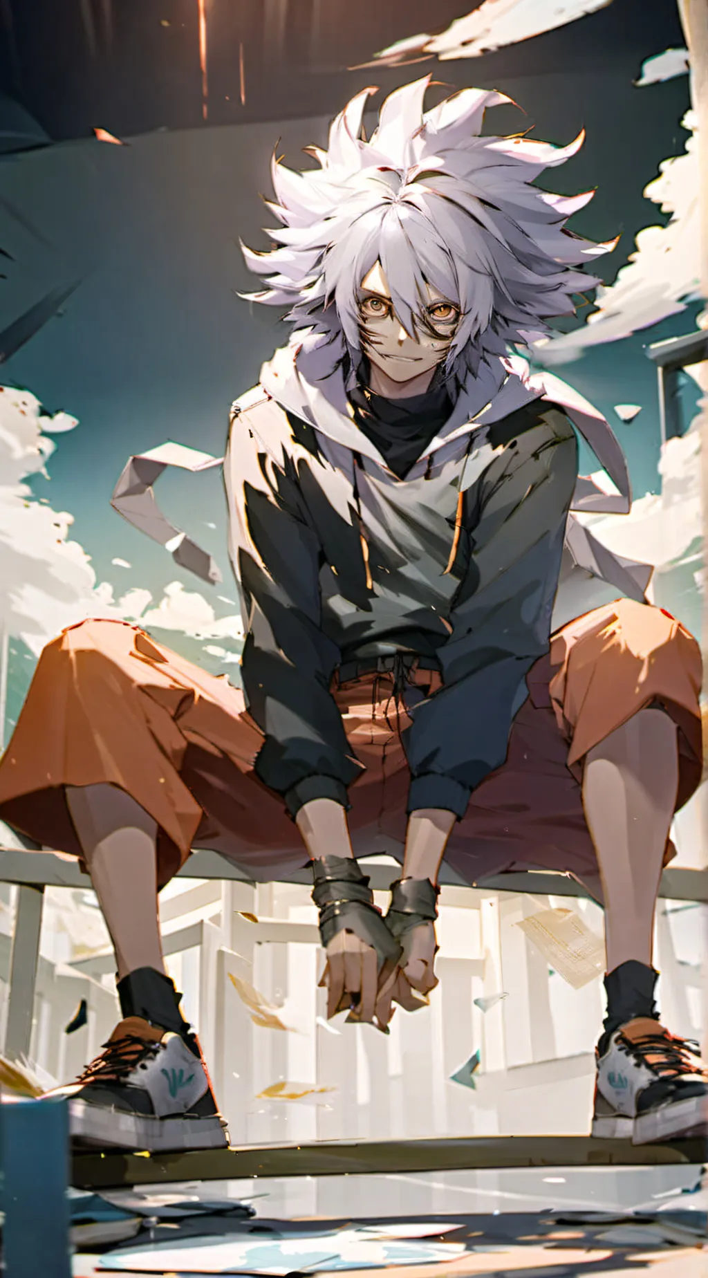 ai character: SHIGGY WITH COFFEE background