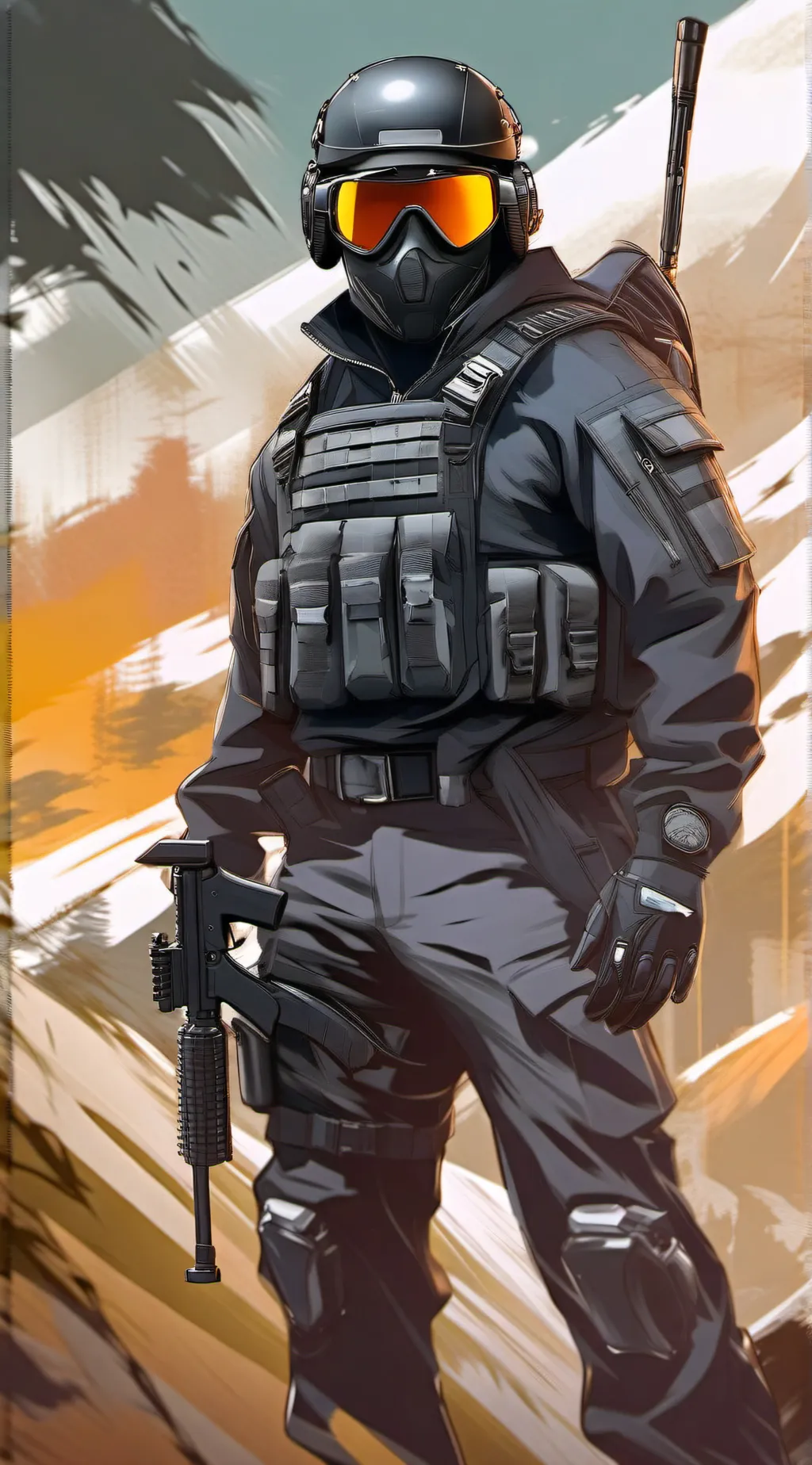 ai character: Anti - Furry background