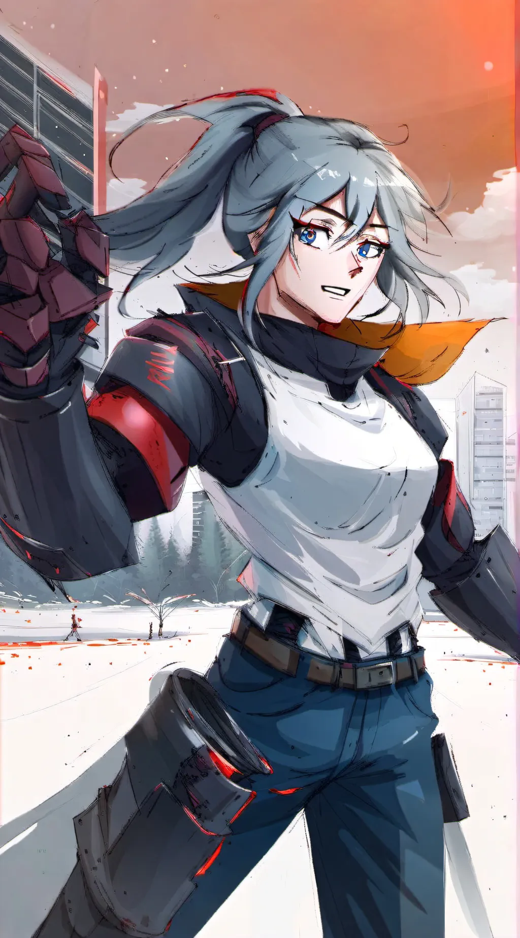 ai character: Pixel background