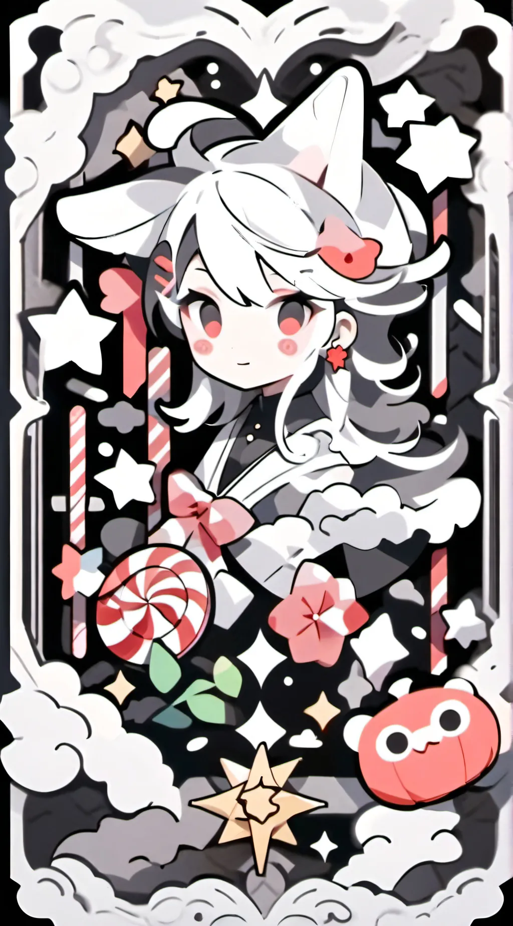 ai character: CANDY STORE background