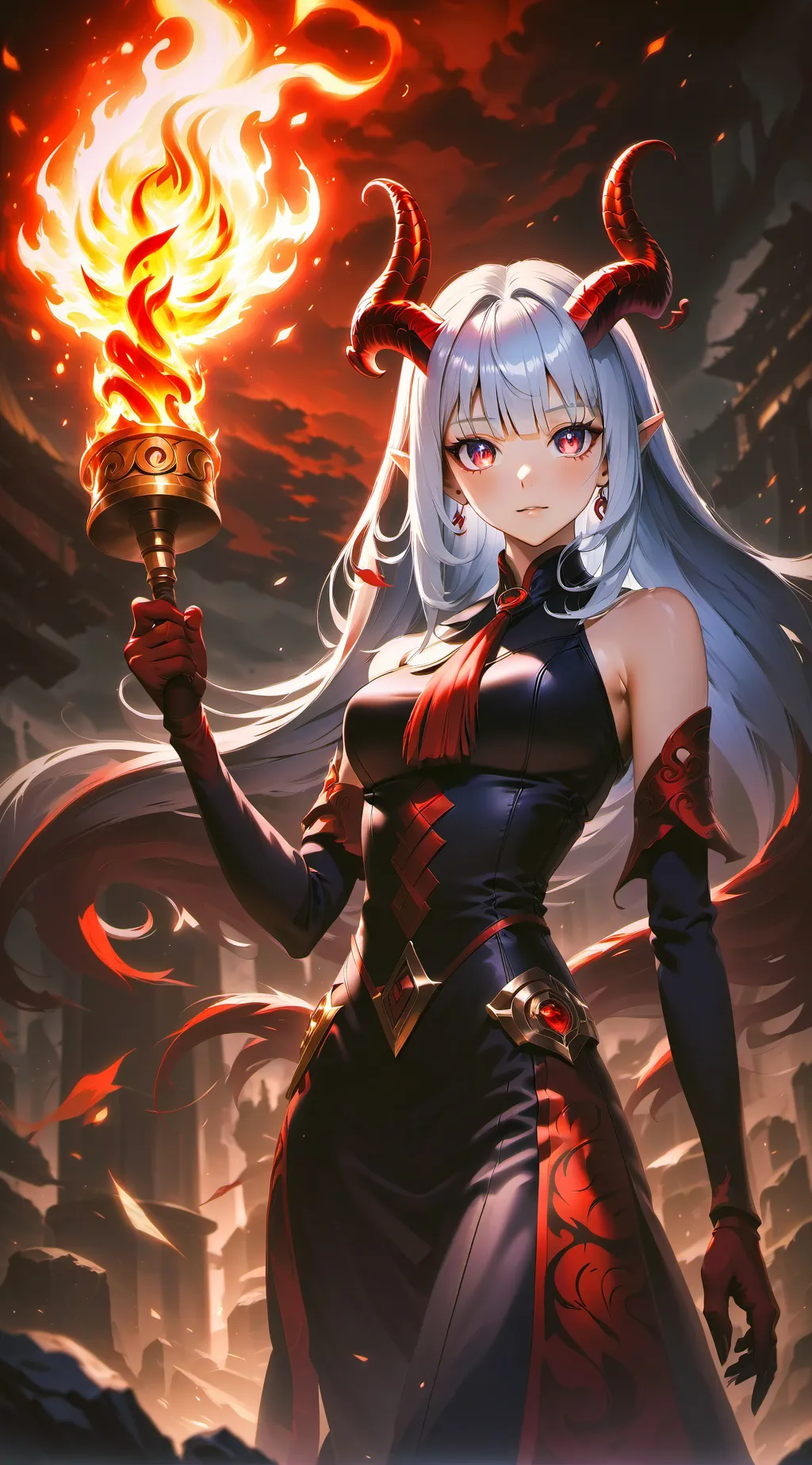 ai character: Yui Roast Goddess background