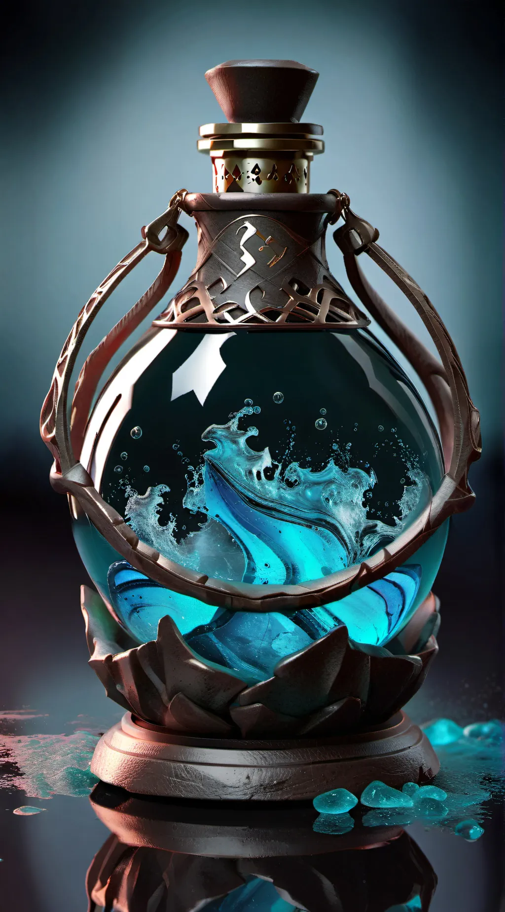 ai character: randomized potion background