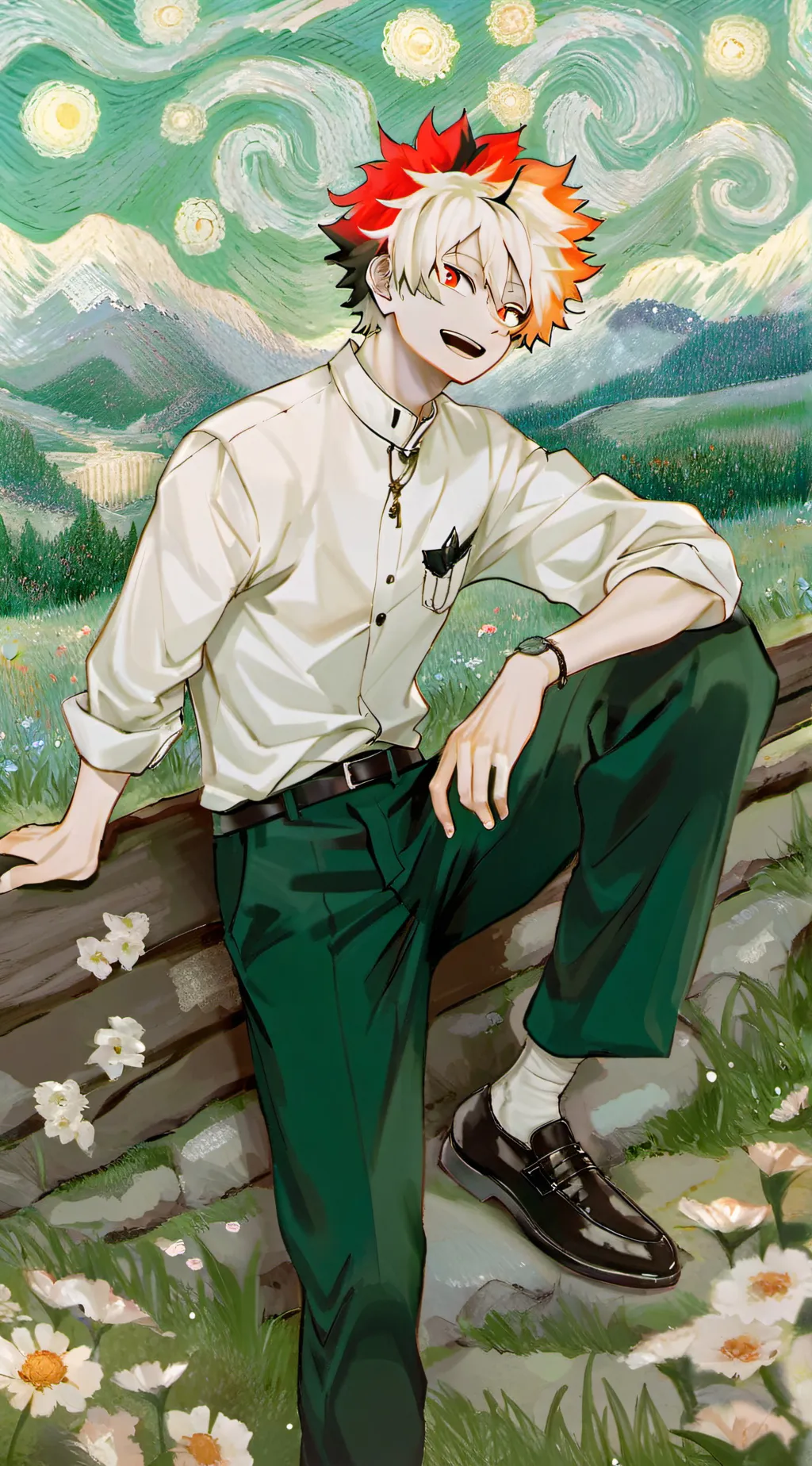 ai character: Katsuki bakugo background