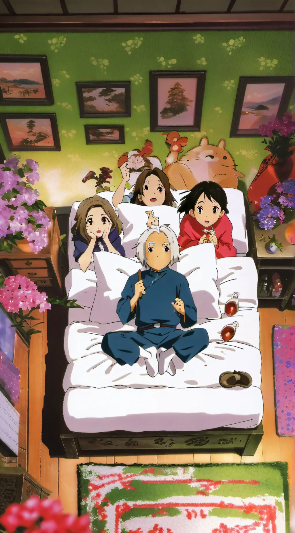 ai character: vee's sleepover!! background