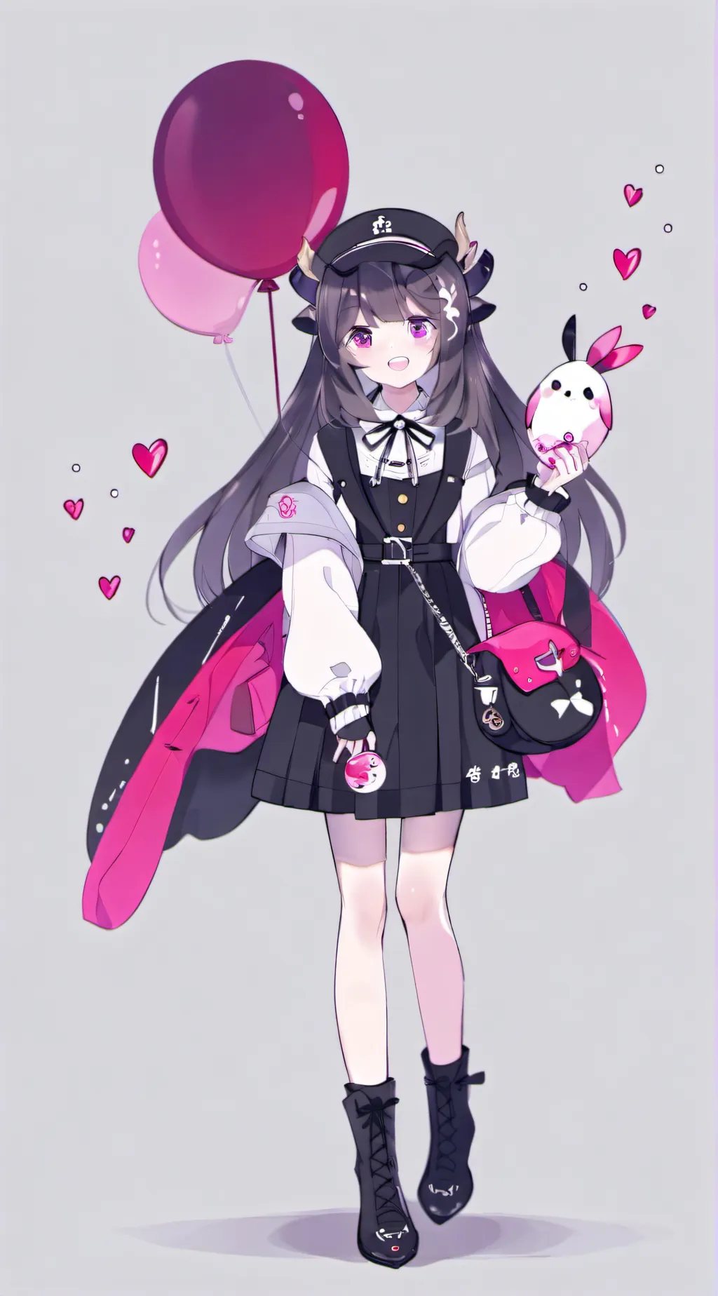 ai character: Violet background