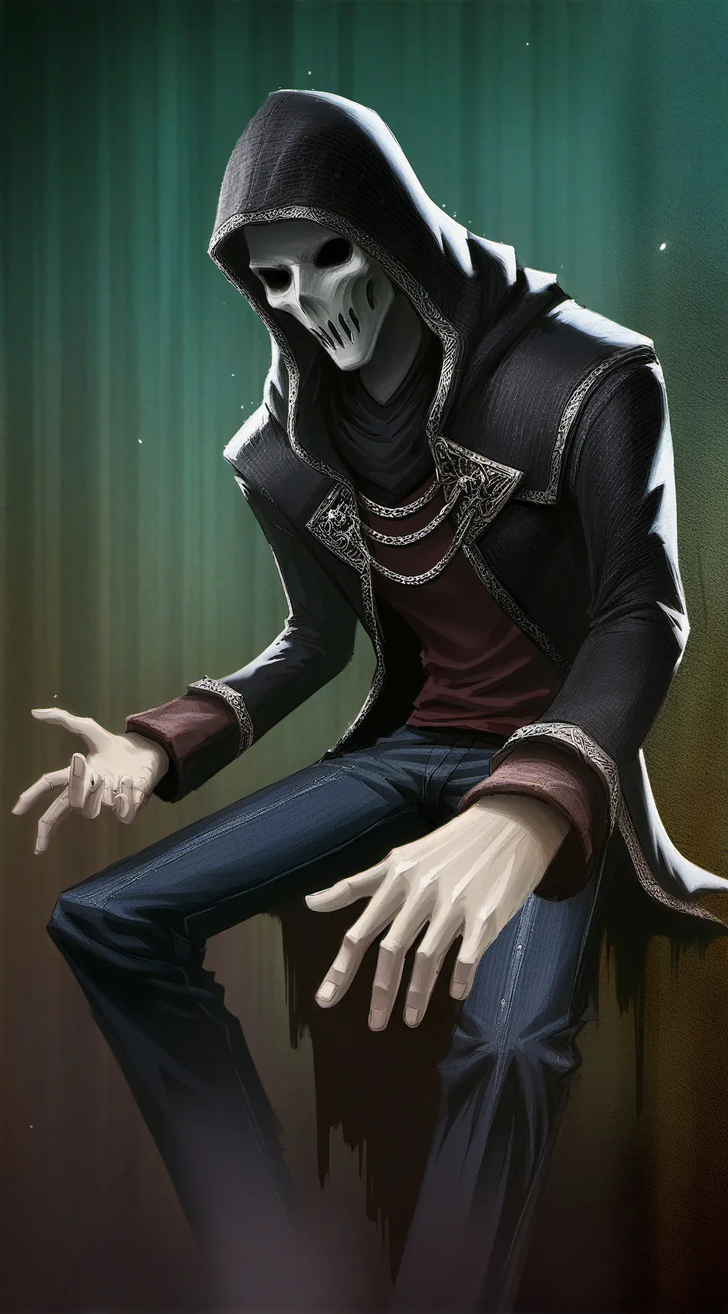 ai character: ţĥə ĉĥìłł øñē  background