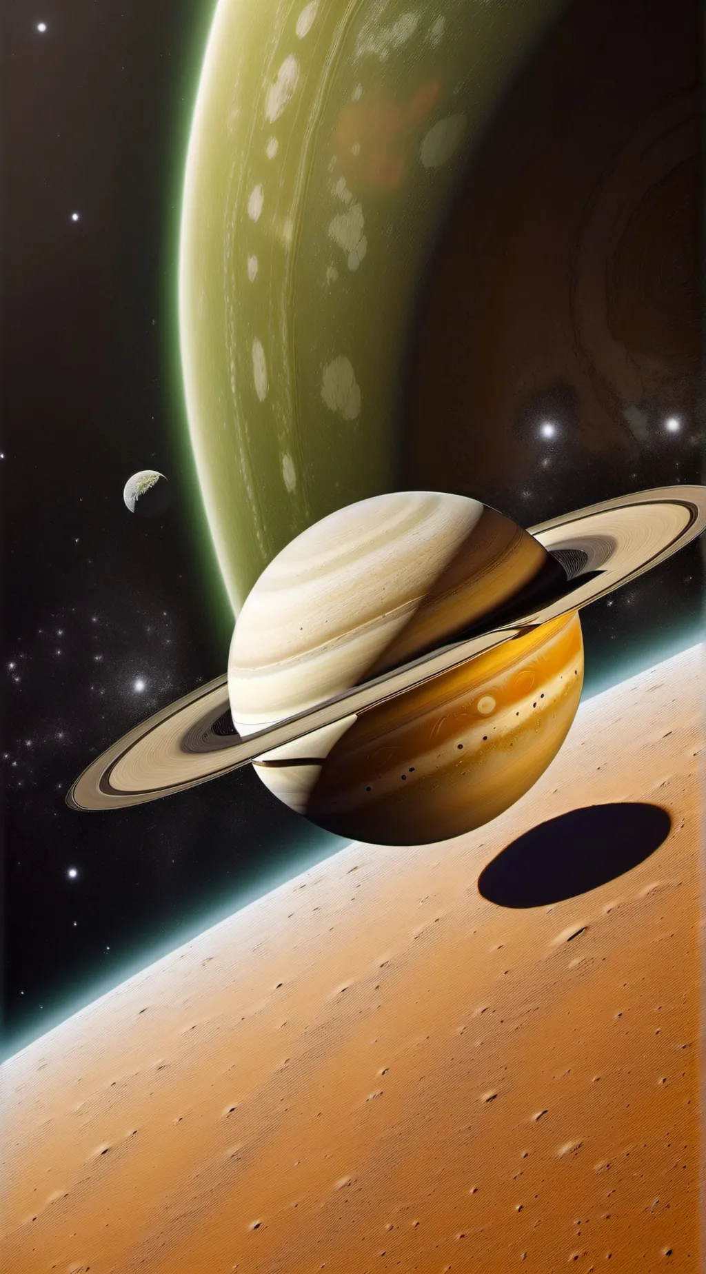 ai character: saturn snake background